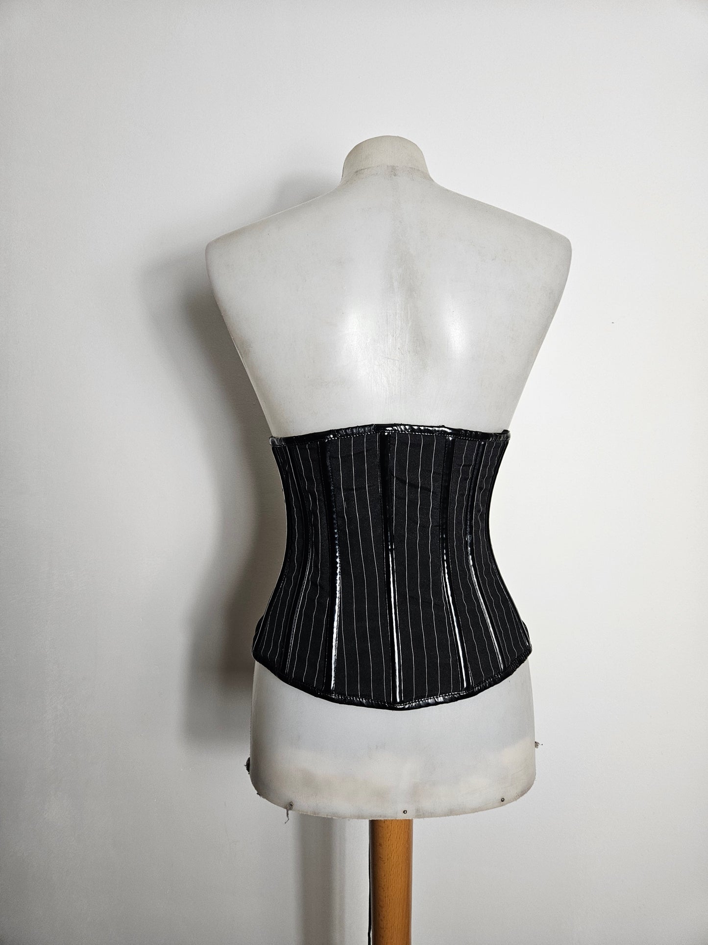 Ceinture corset rayé à laçage