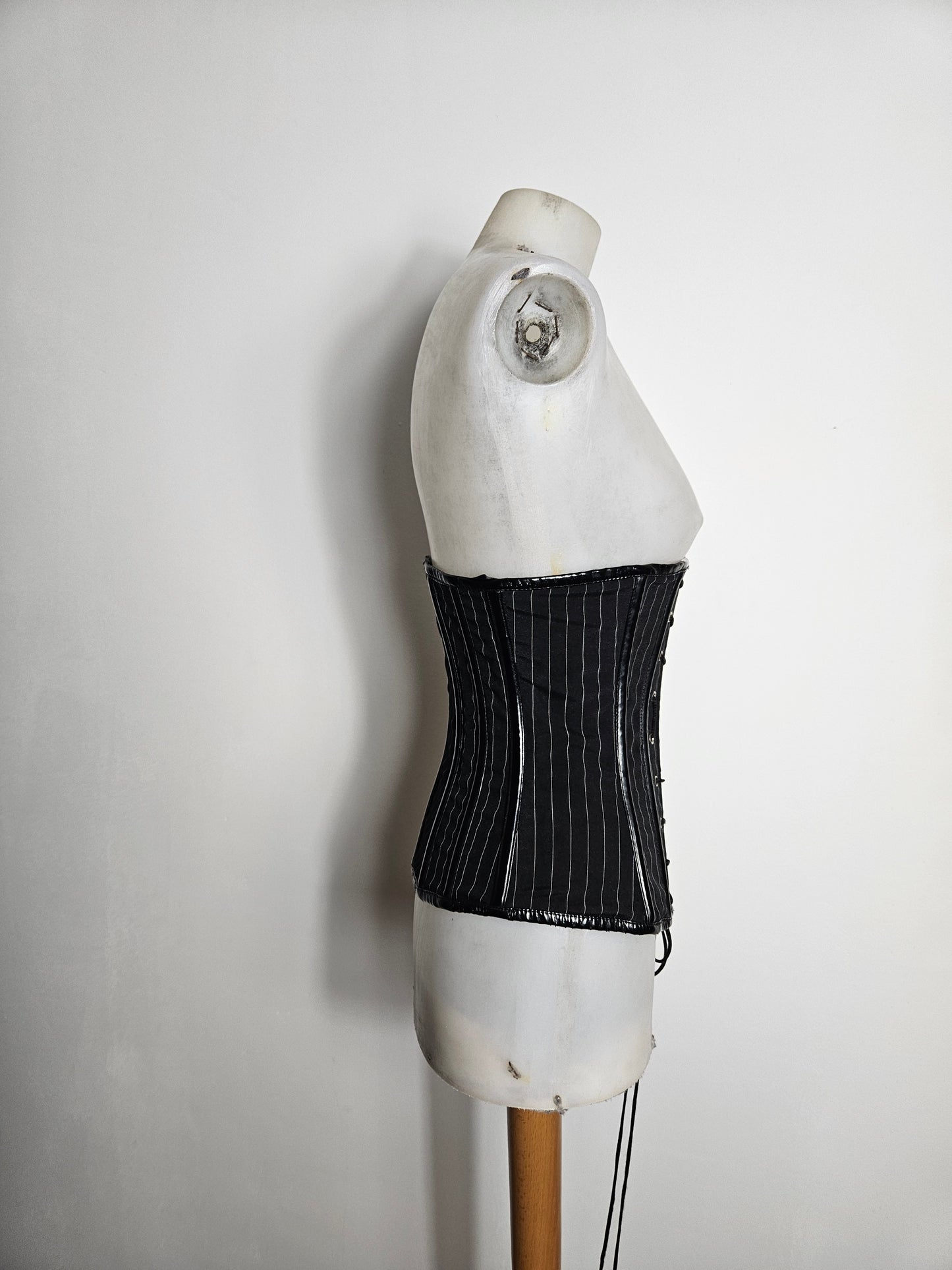 Ceinture corset rayé à laçage