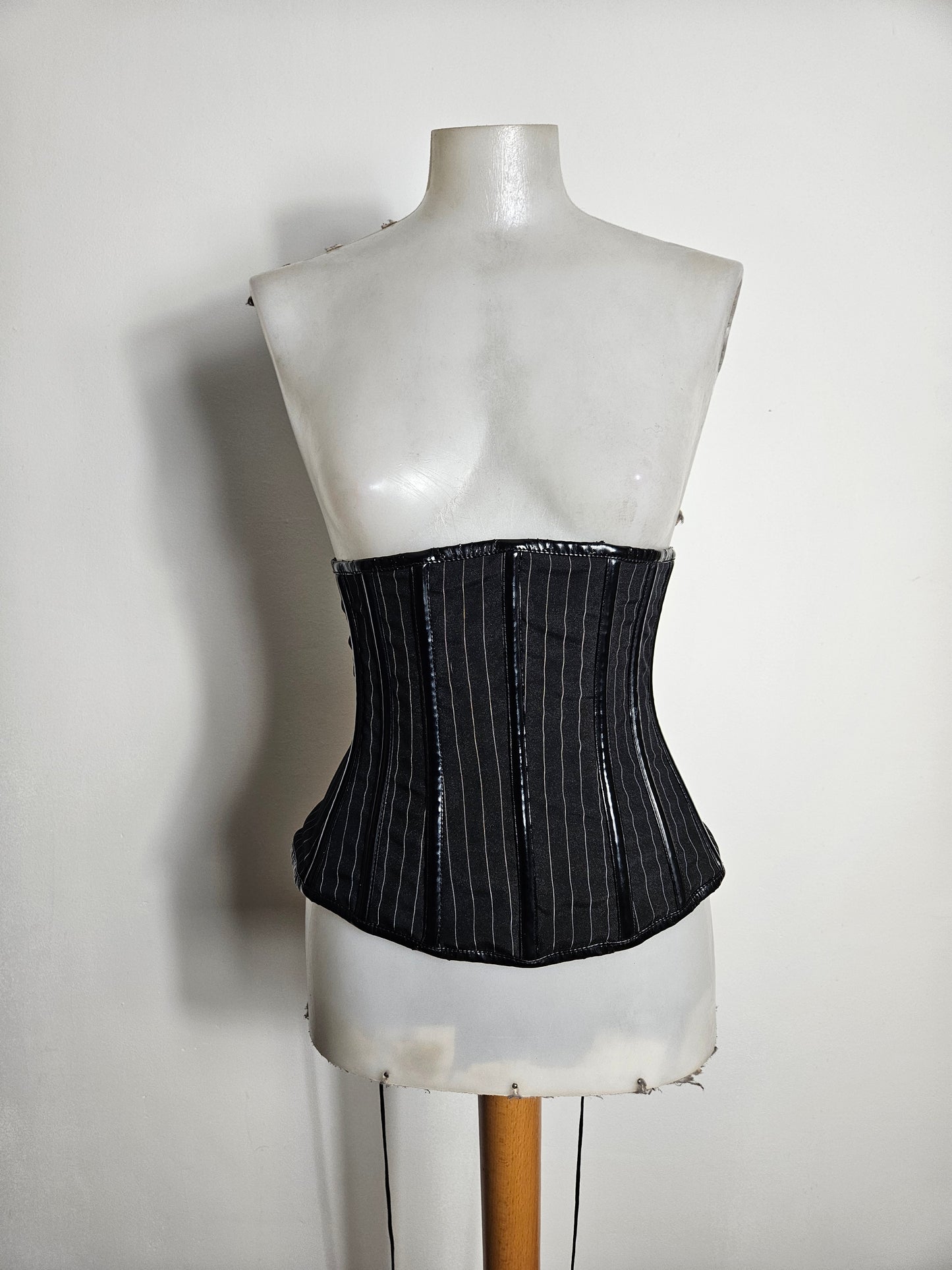 Ceinture corset rayé à laçage