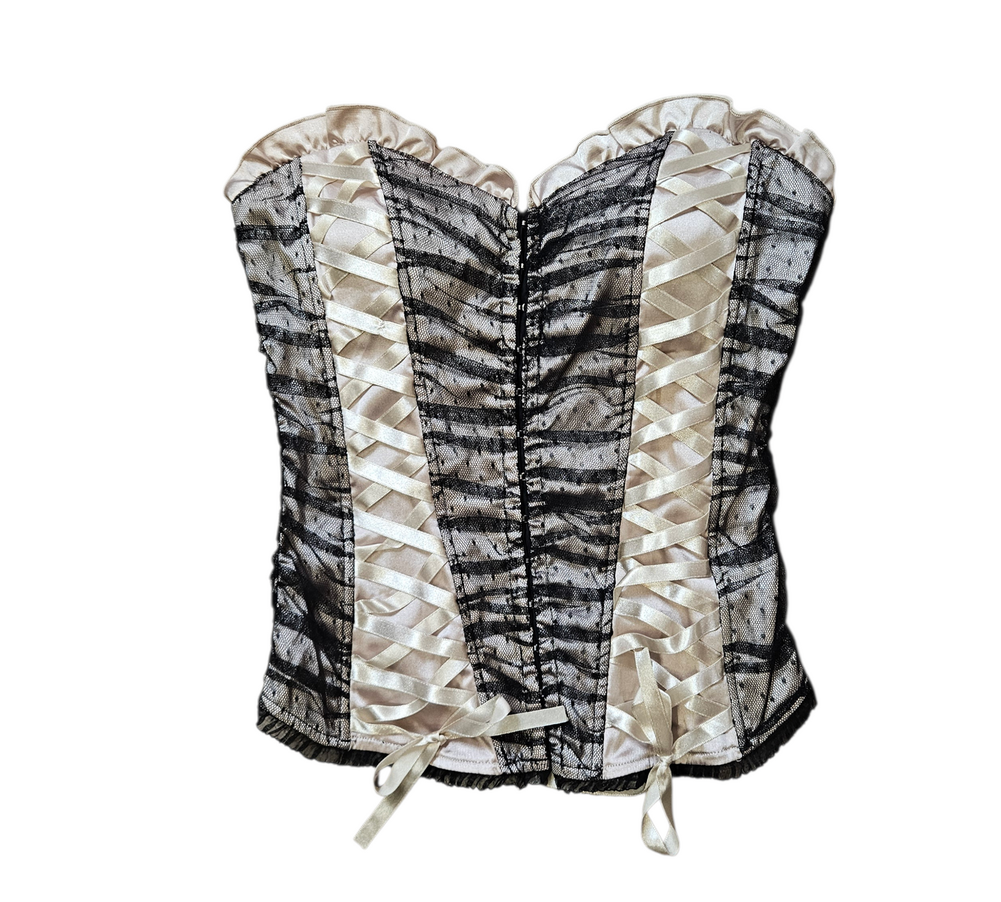 Bustier in voile and satin