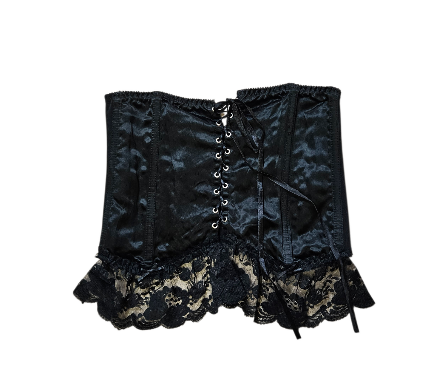 Ceinture satinée et dentelle