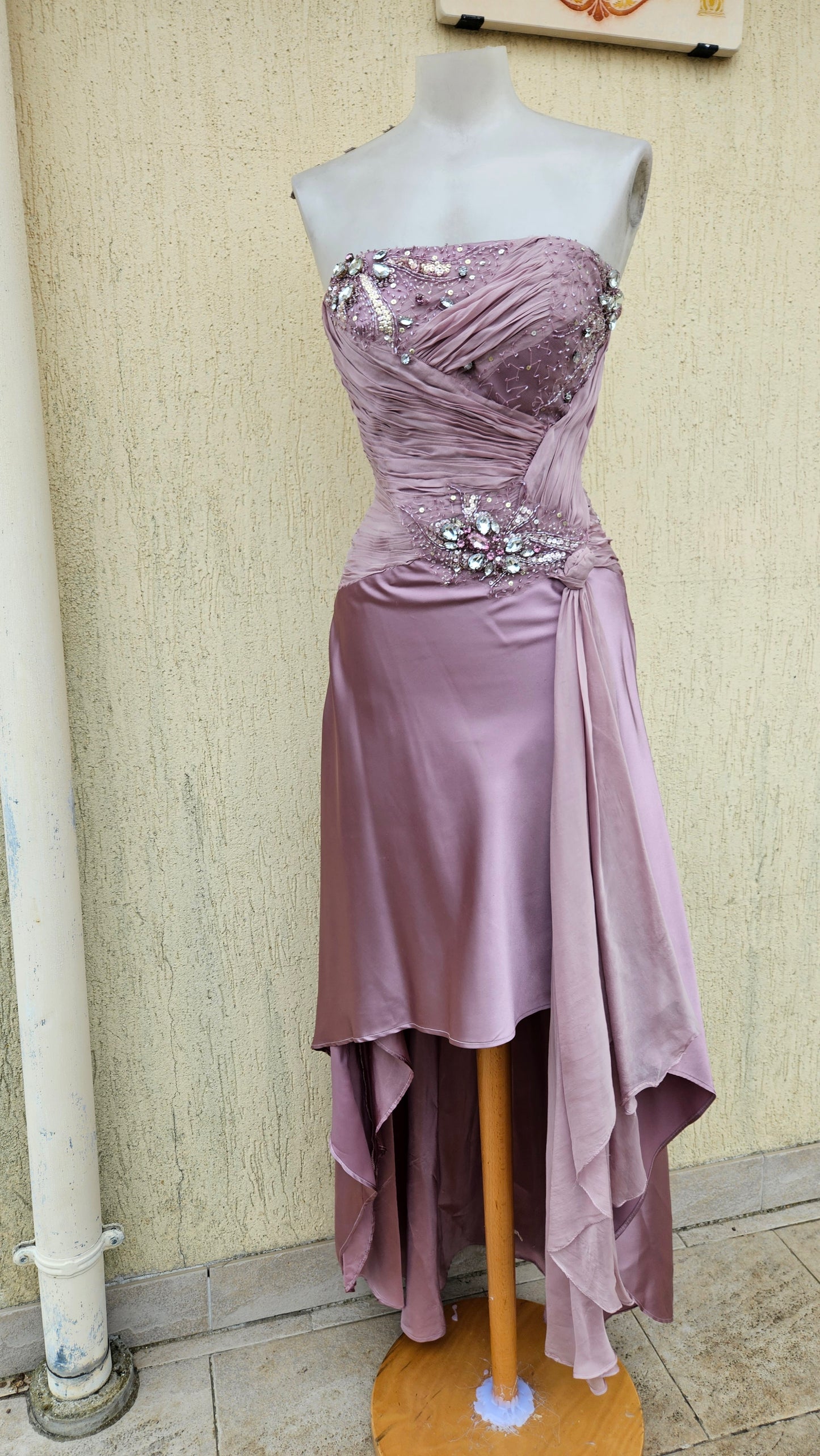 Robe bustier rose
