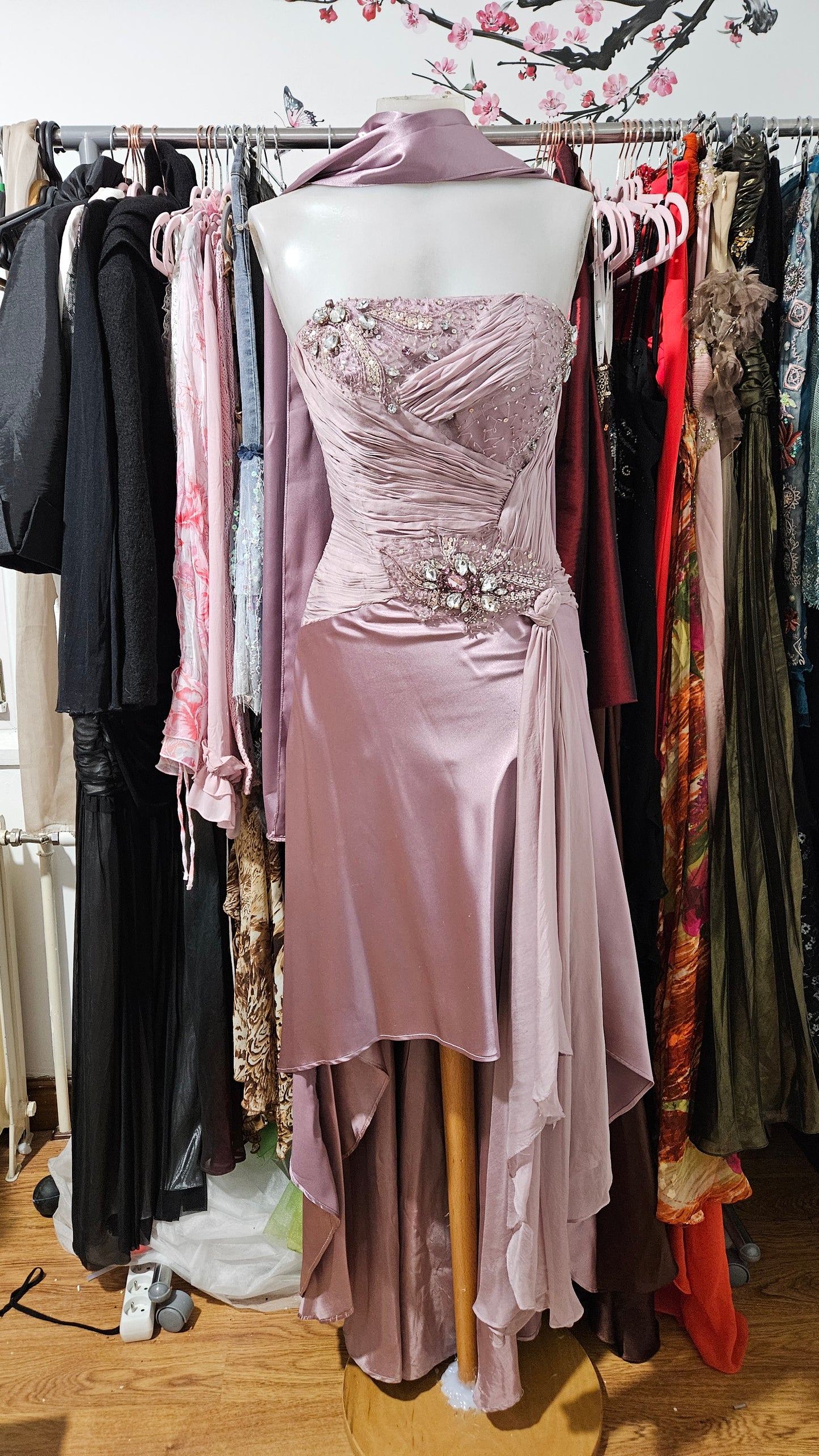 Robe bustier rose