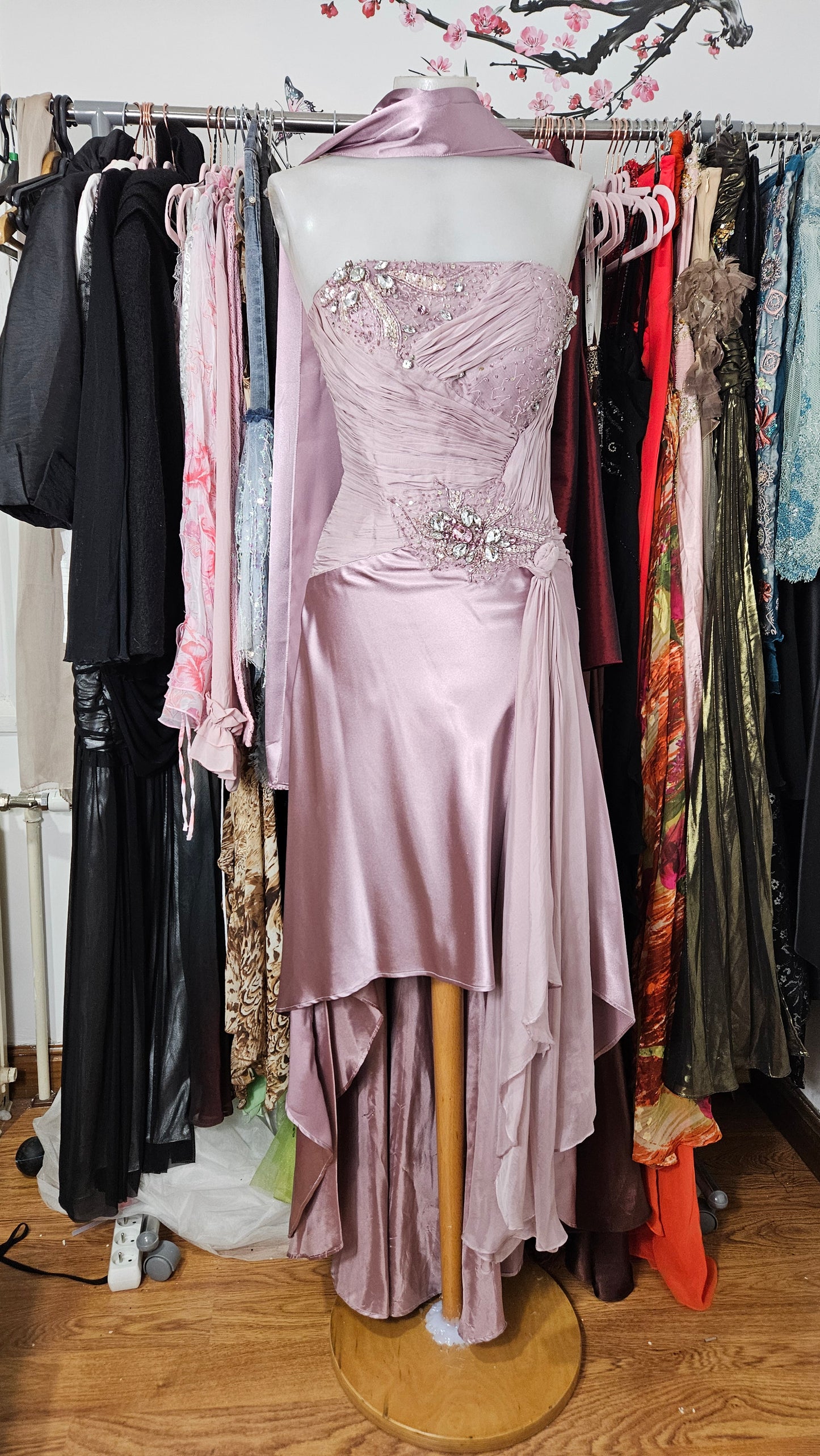 Robe bustier rose