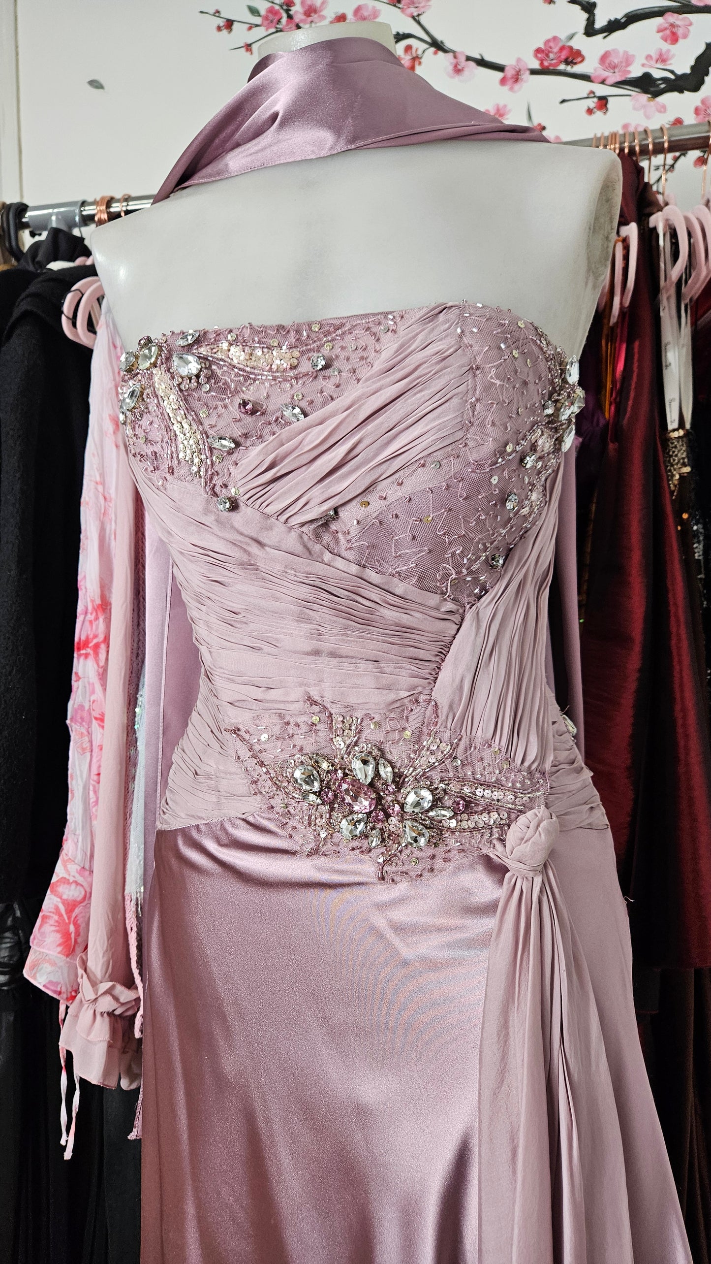 Robe bustier rose