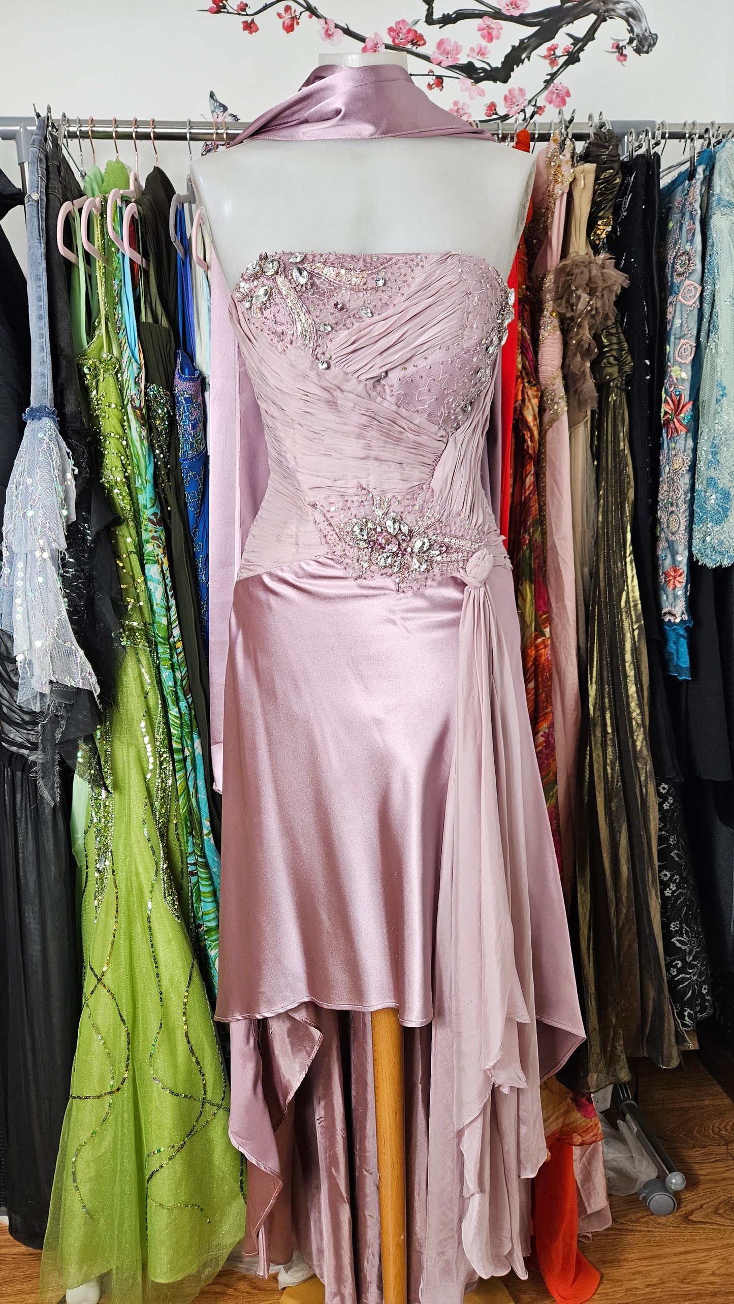 Robe bustier rose