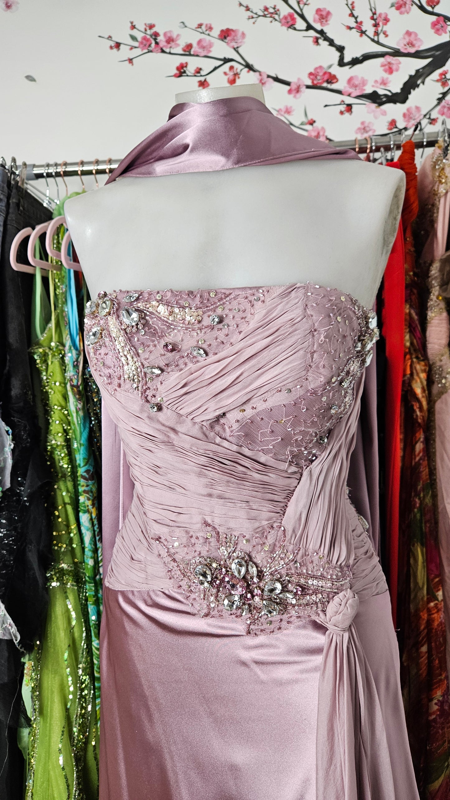 Robe bustier rose