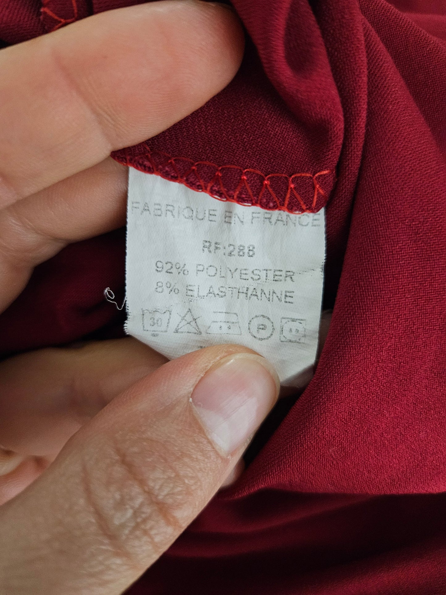 Robe drapée bordeau