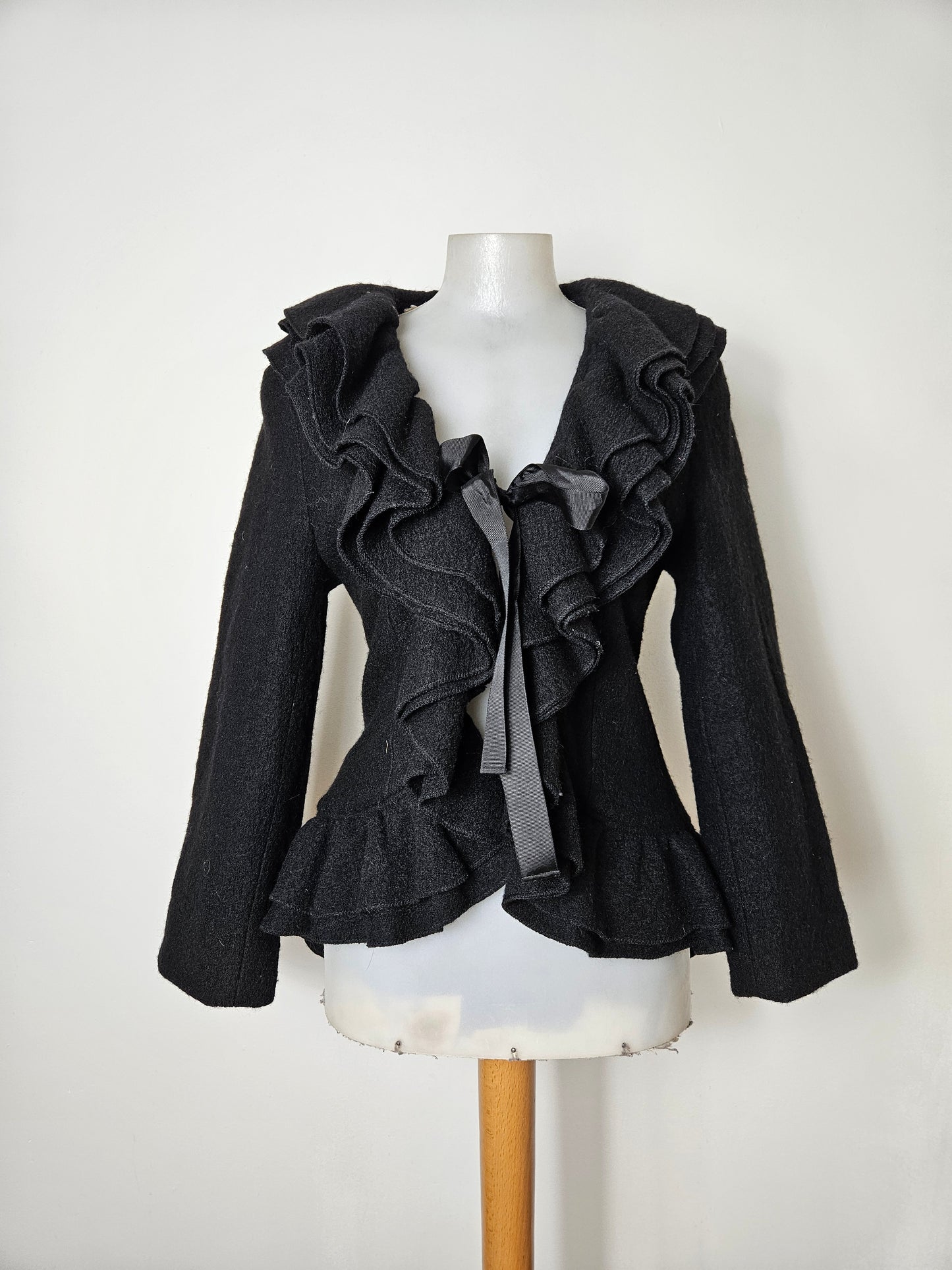 René Derhy short black coat