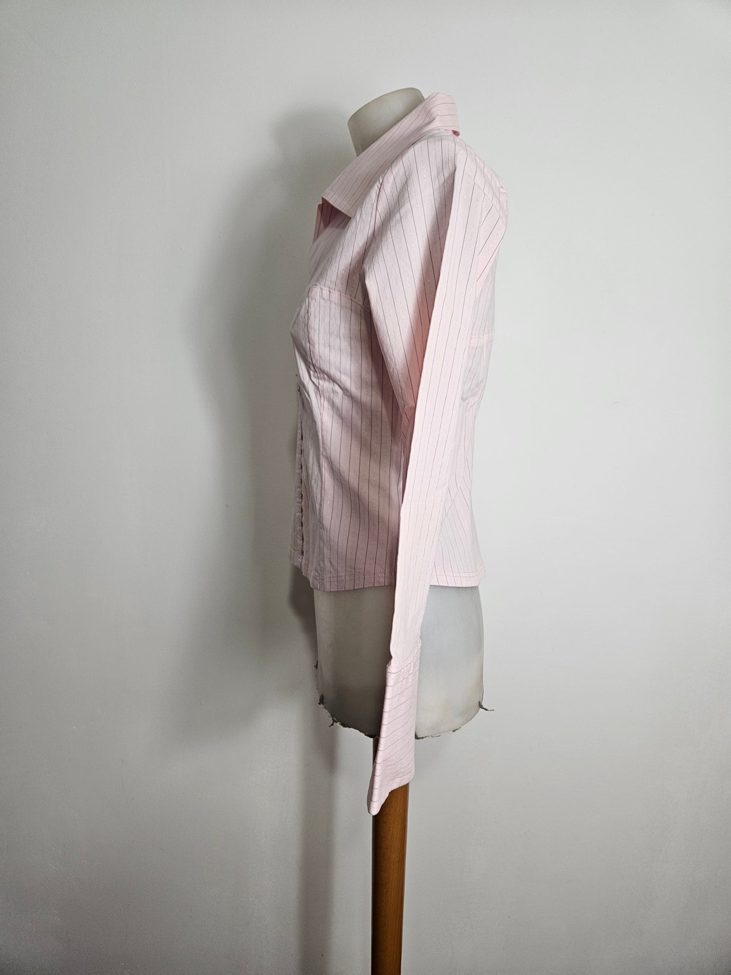 Chemise rayée fermeture crochets