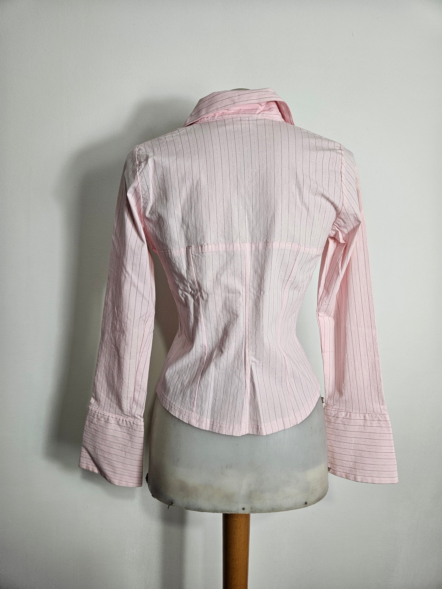 Chemise rayée fermeture crochets