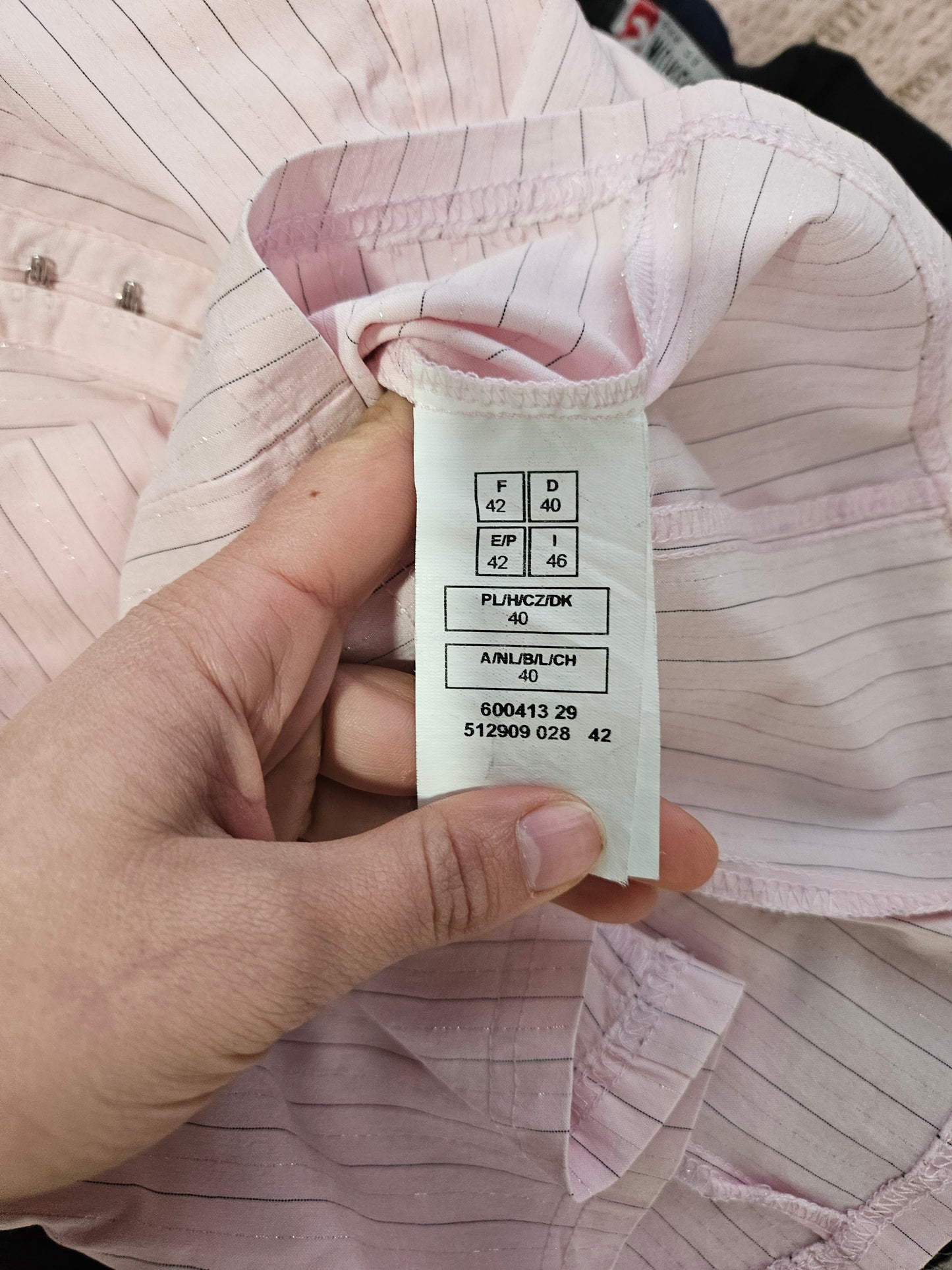 Chemise rayée fermeture crochets