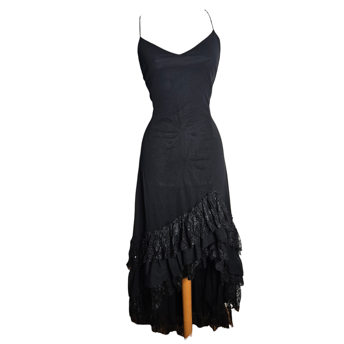 Long black backless dress