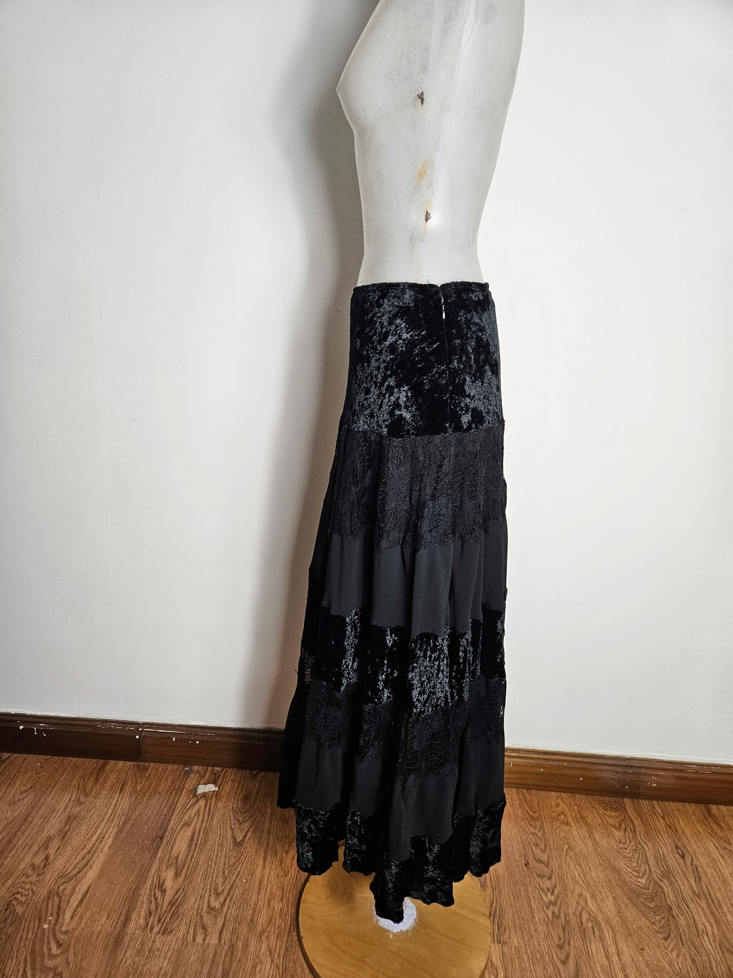 Jupe en velours noir René Derhy