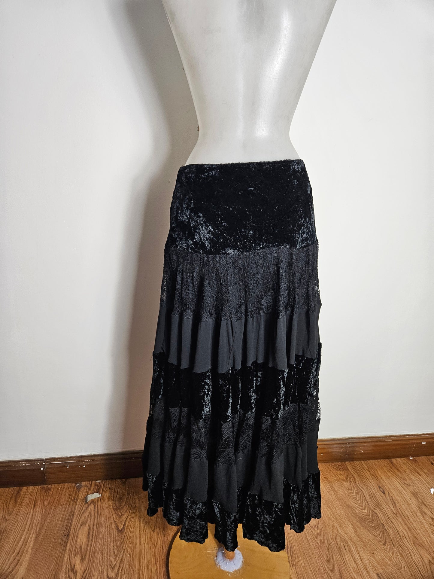 Jupe en velours noir René Derhy