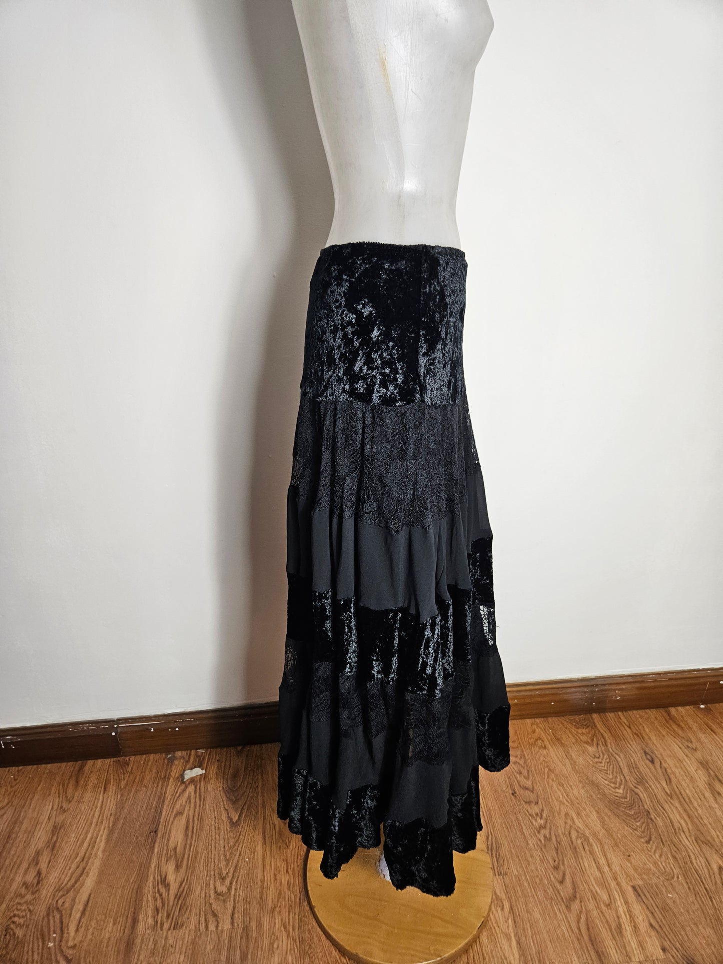 Jupe en velours noir René Derhy