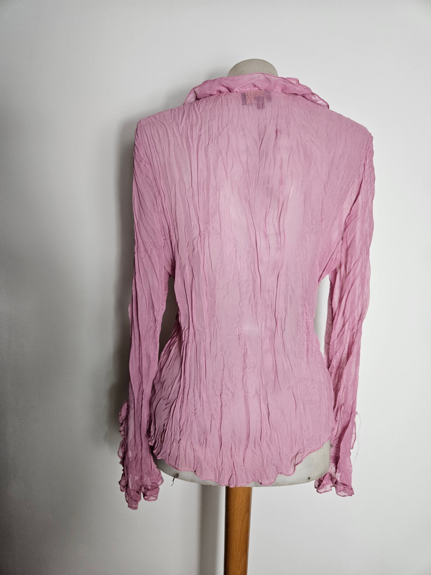 Blusa de gasa rosa