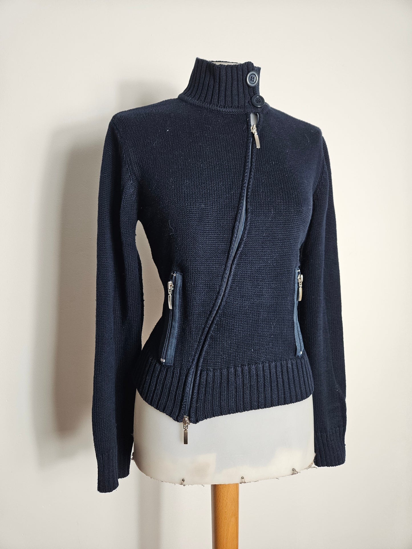 Pull double zip bleu