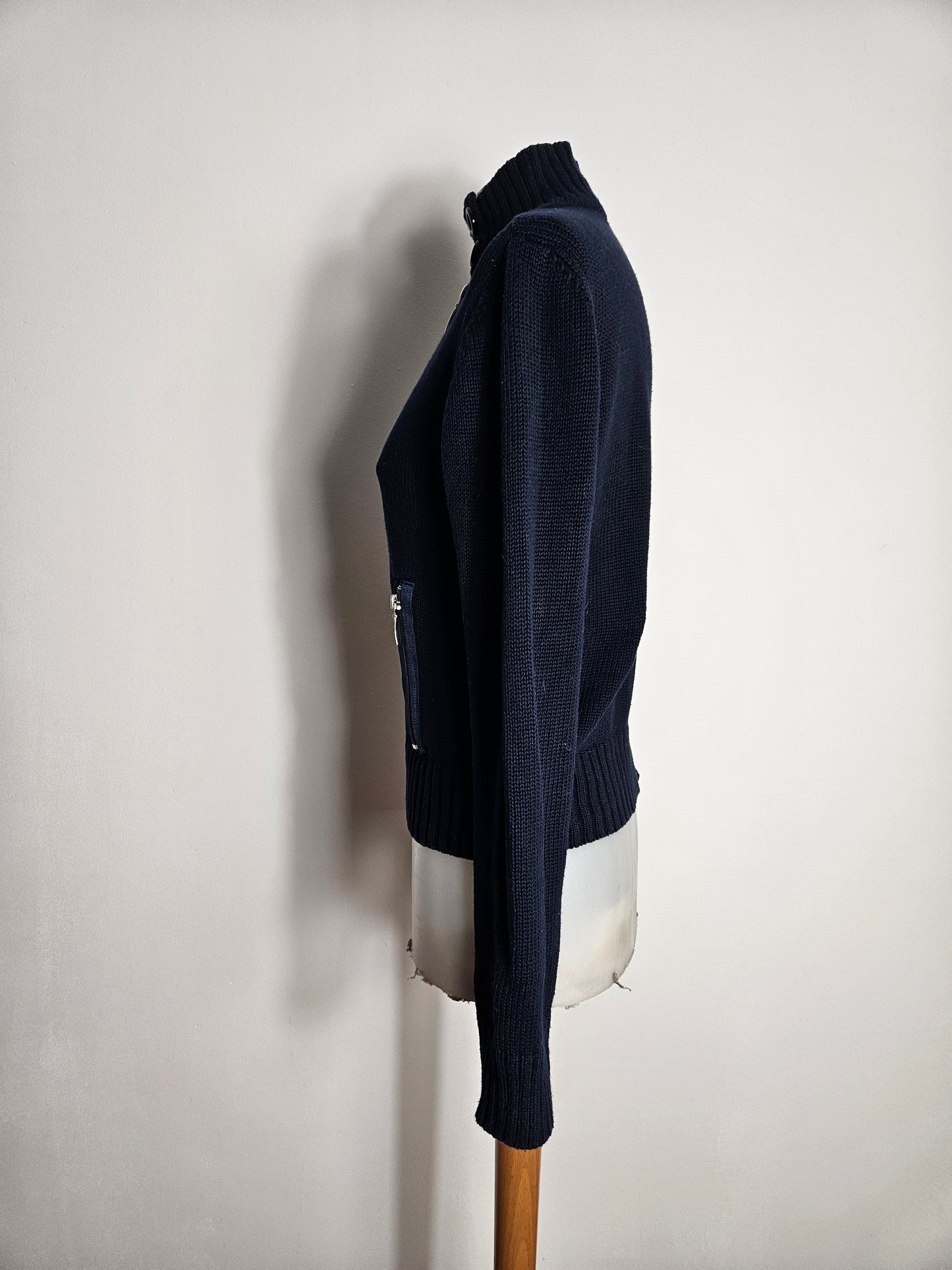 Pull double zip bleu
