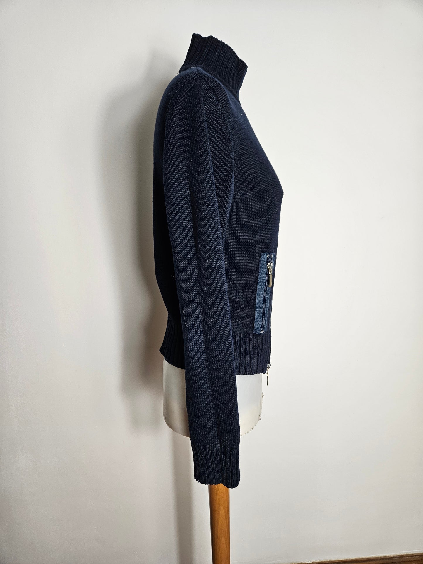 Pull double zip bleu