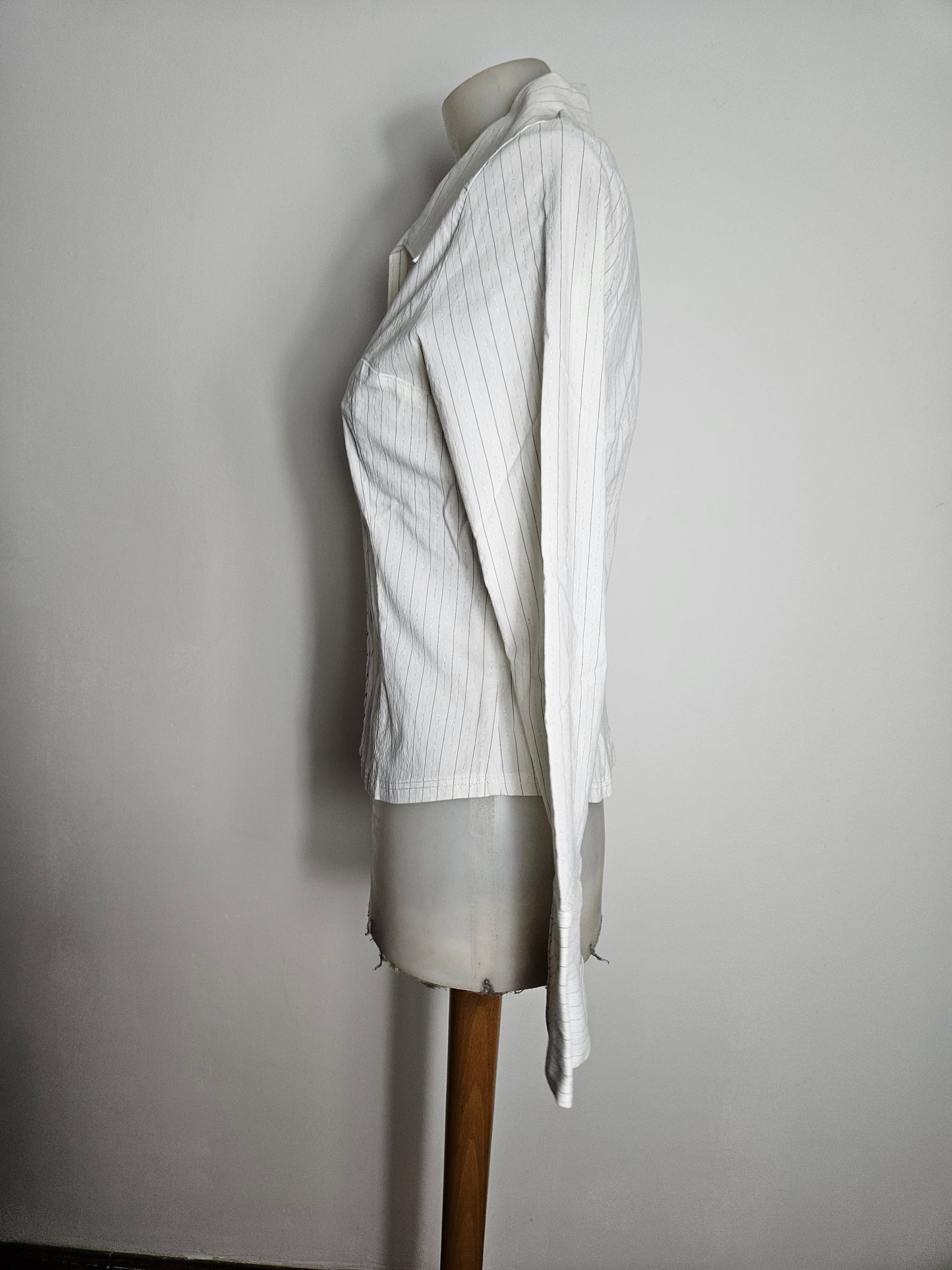 Chemisier rayé fermeture agrafes