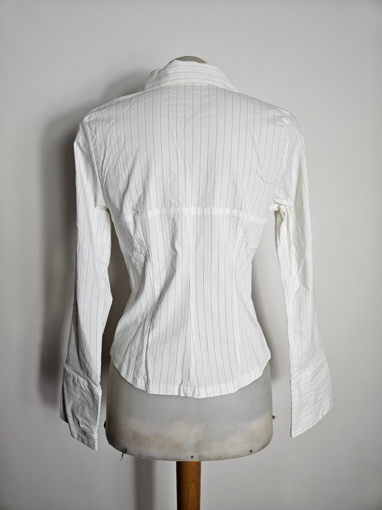 Chemisier rayé fermeture agrafes