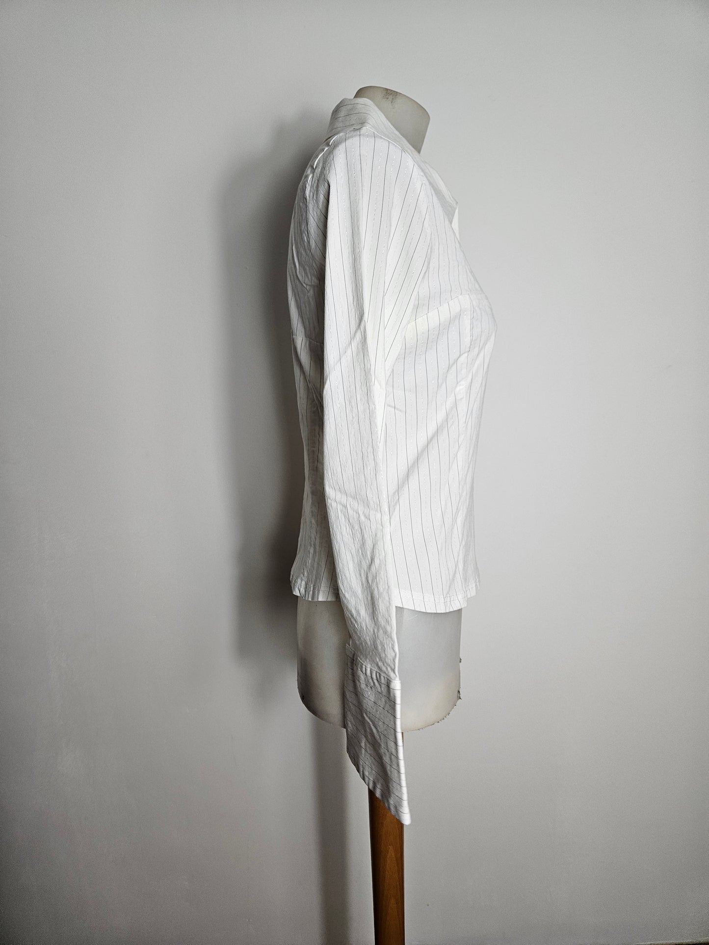 Chemisier rayé fermeture agrafes