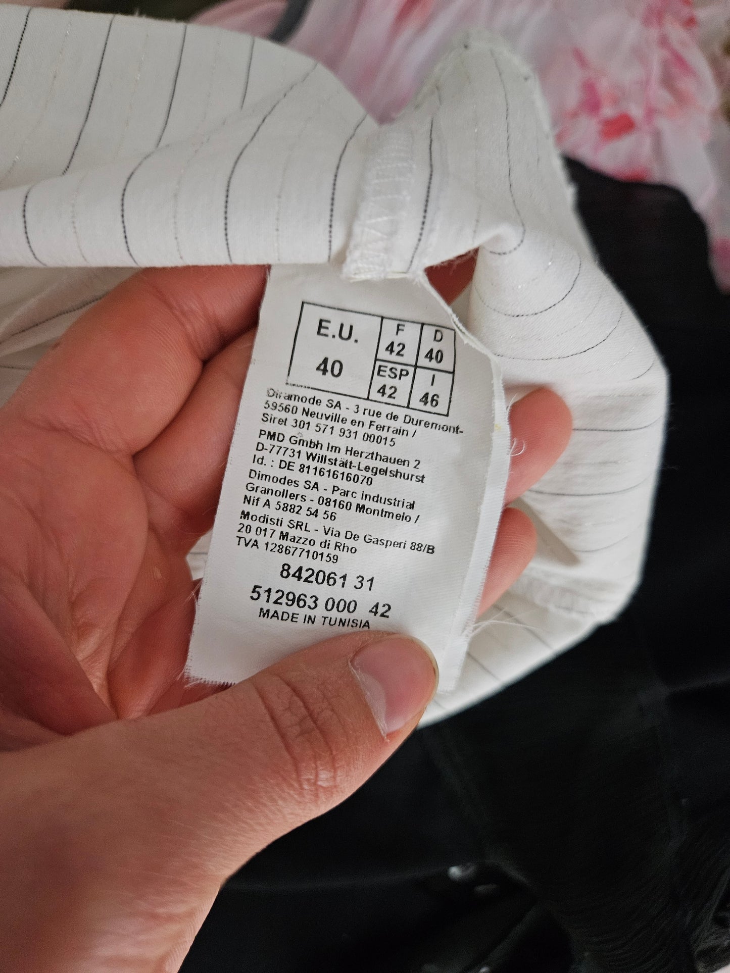 Chemisier rayé fermeture agrafes