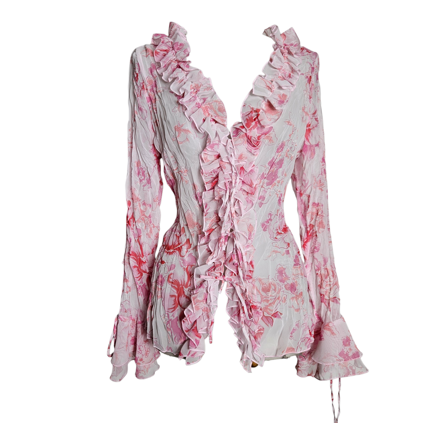 Chemisier en voile fleuri