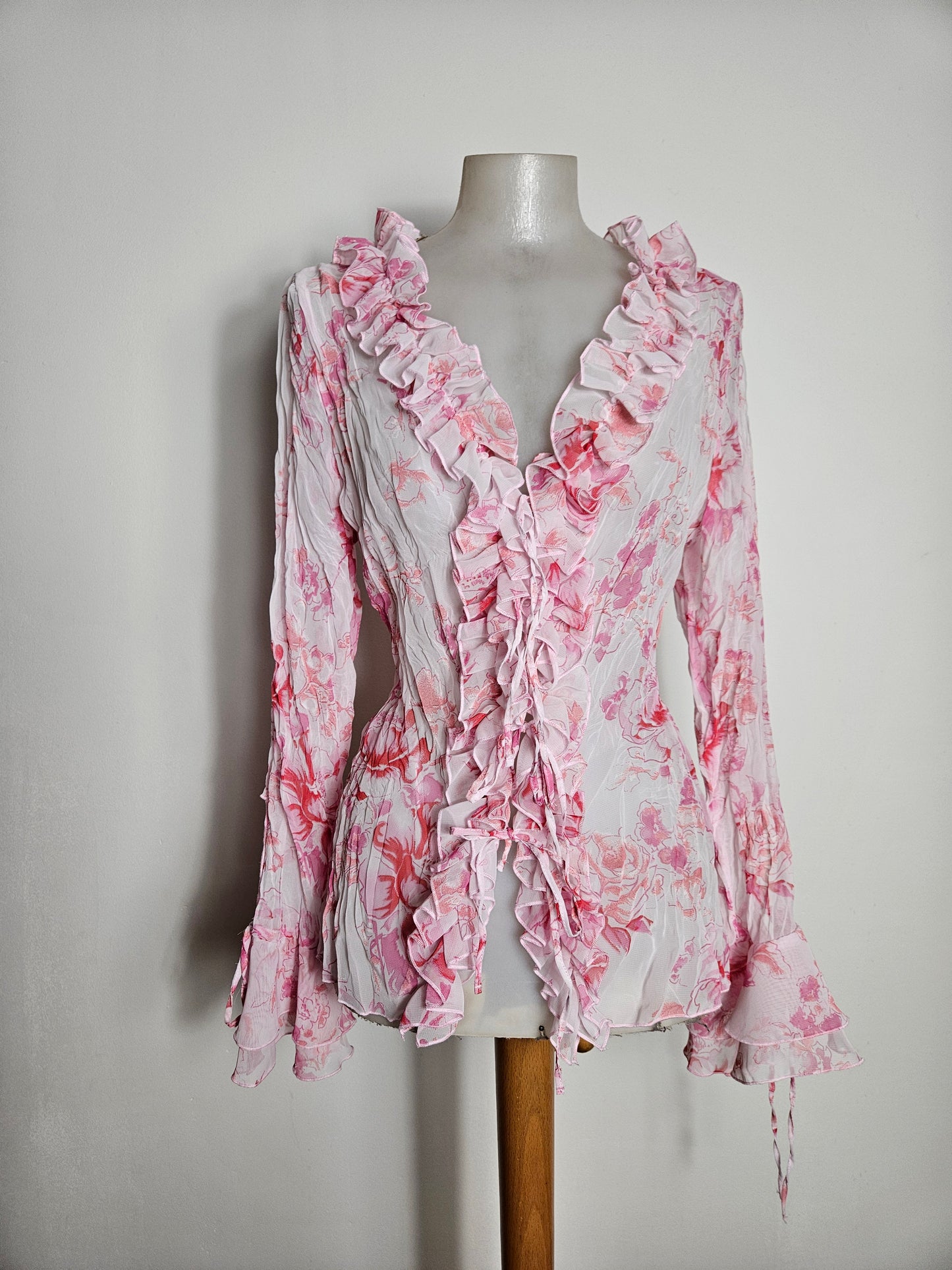 Chemisier en voile fleuri