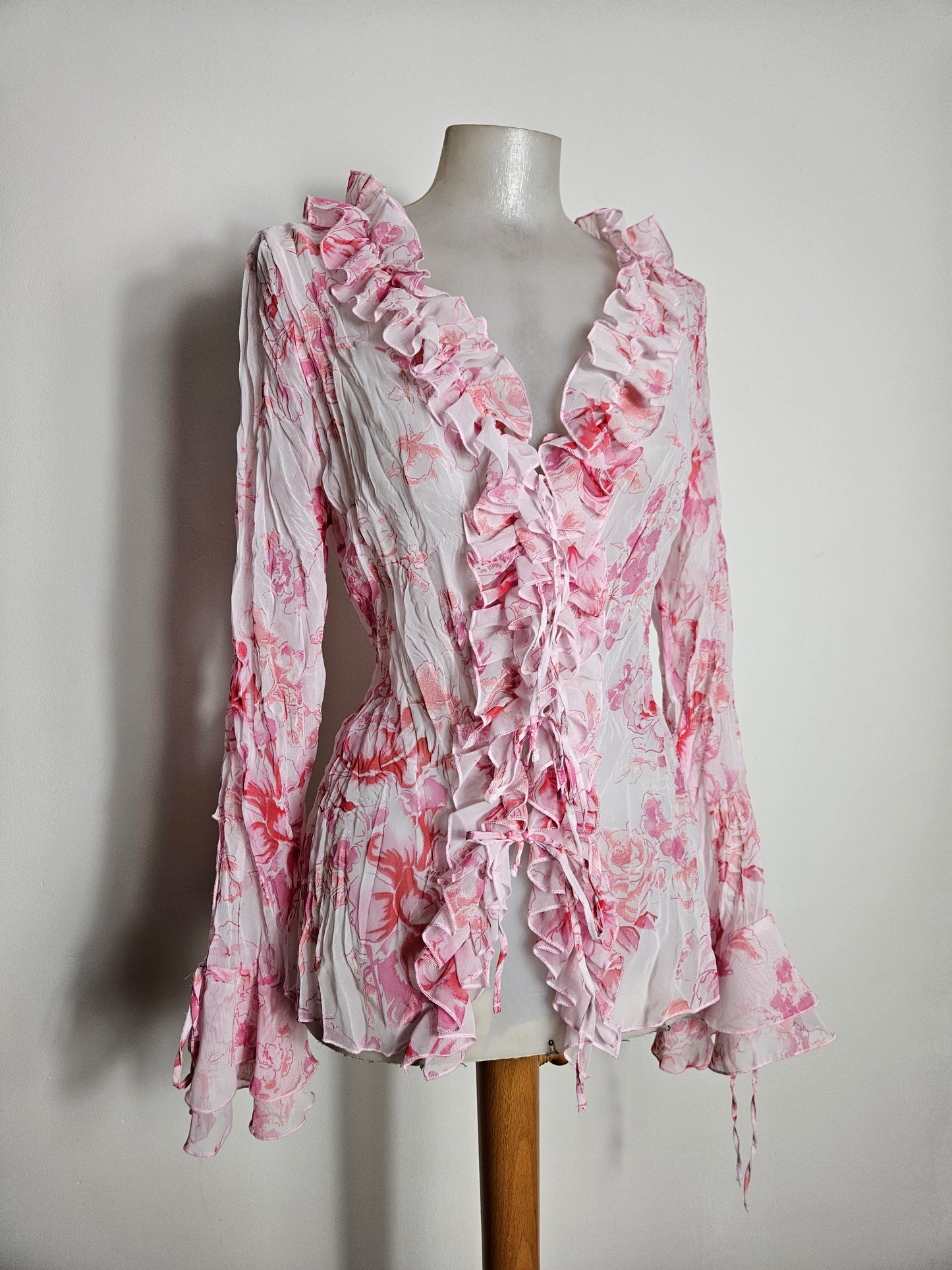 Chemisier en voile fleuri