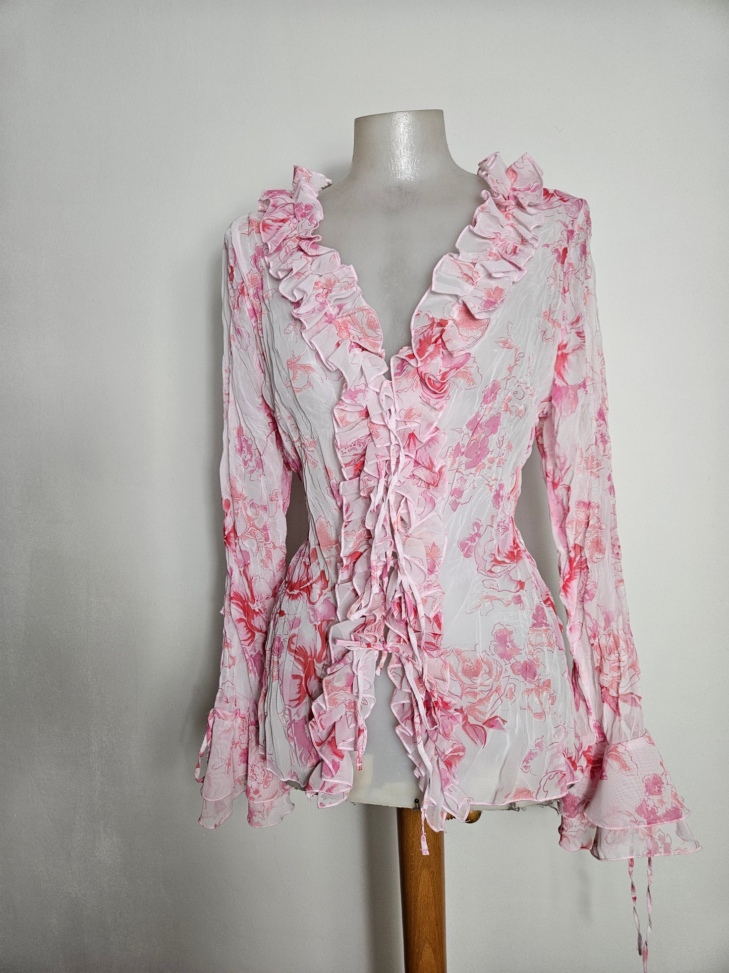 Chemisier en voile fleuri