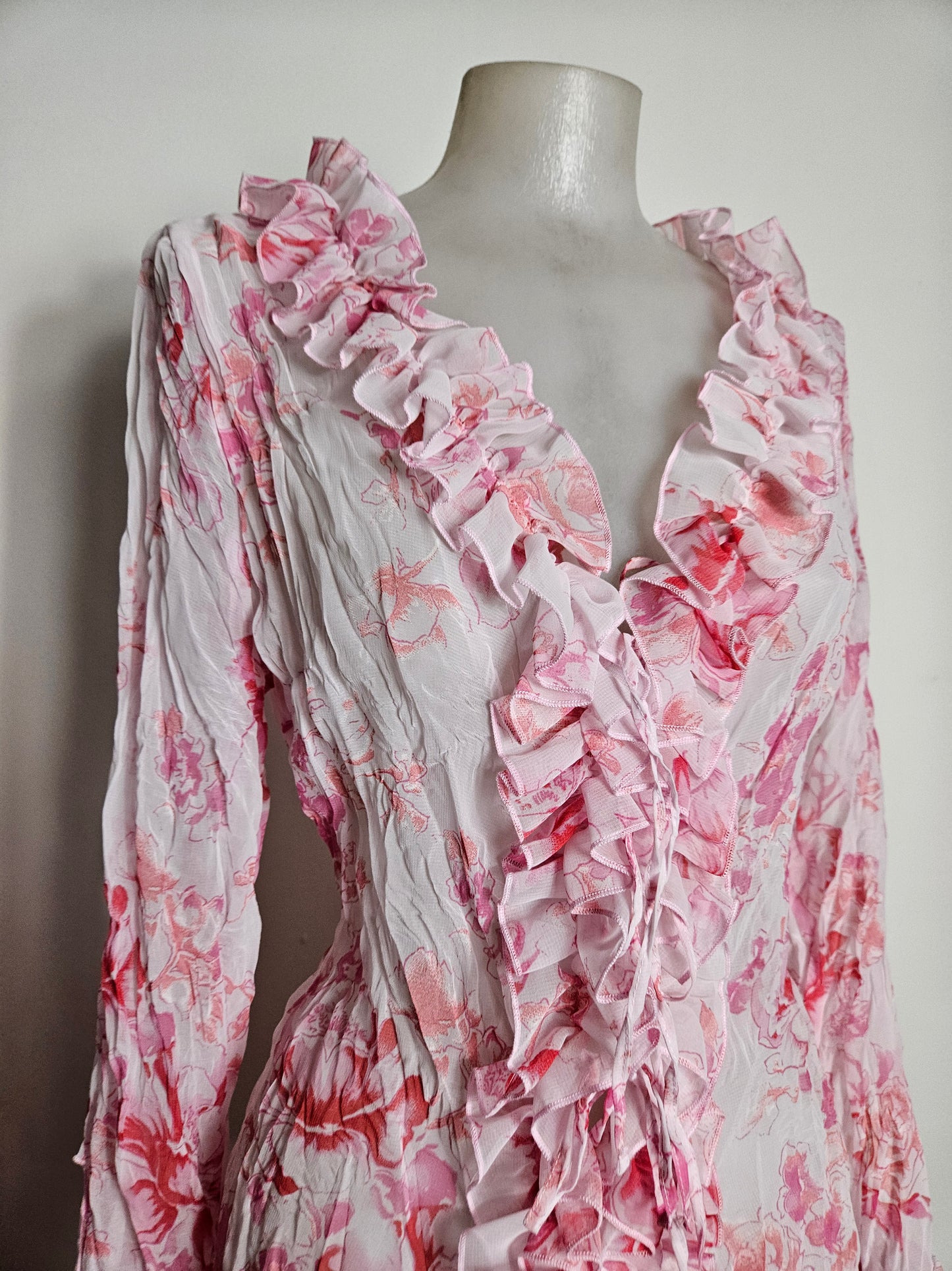 Chemisier en voile fleuri