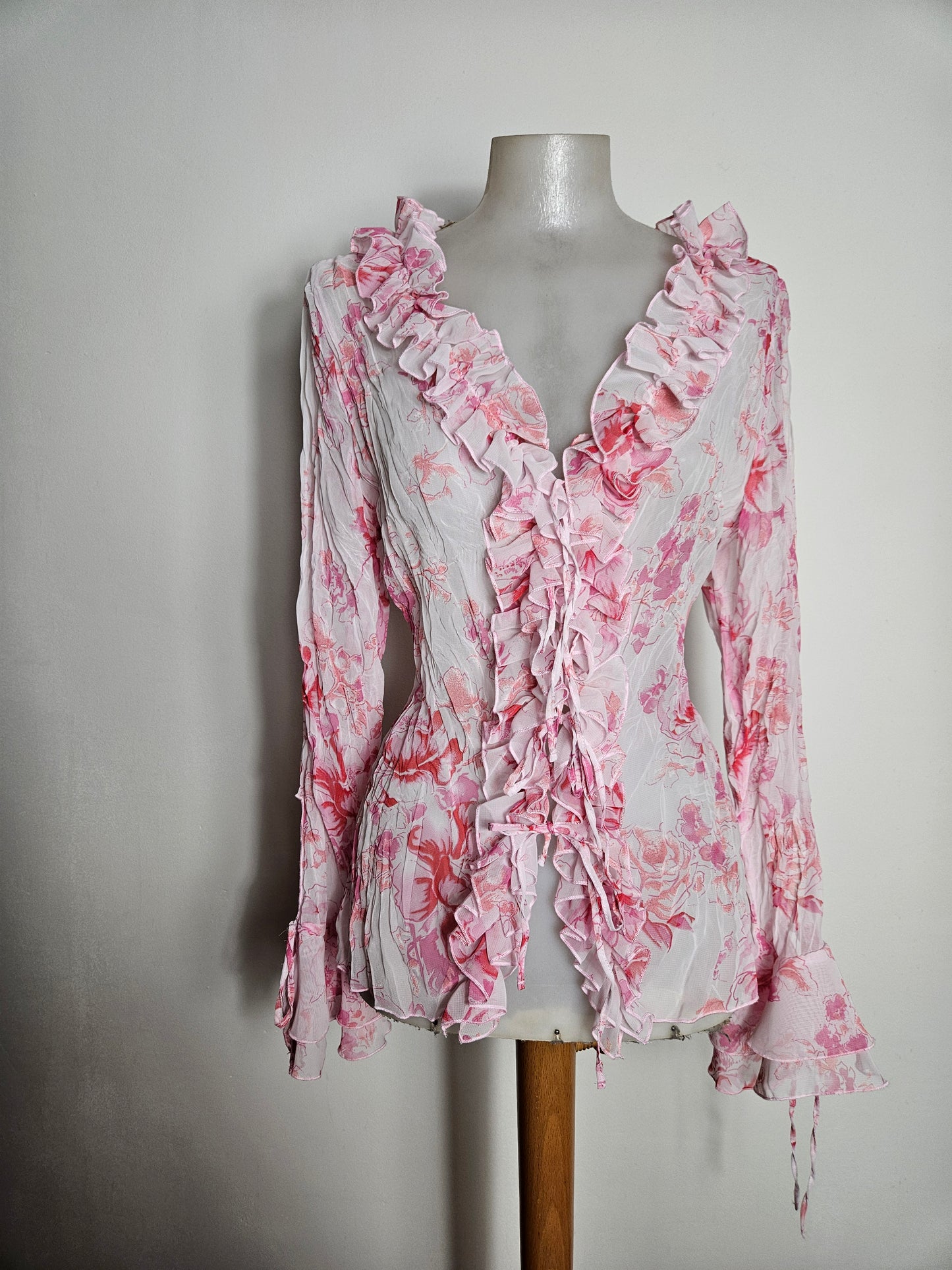 Chemisier en voile fleuri