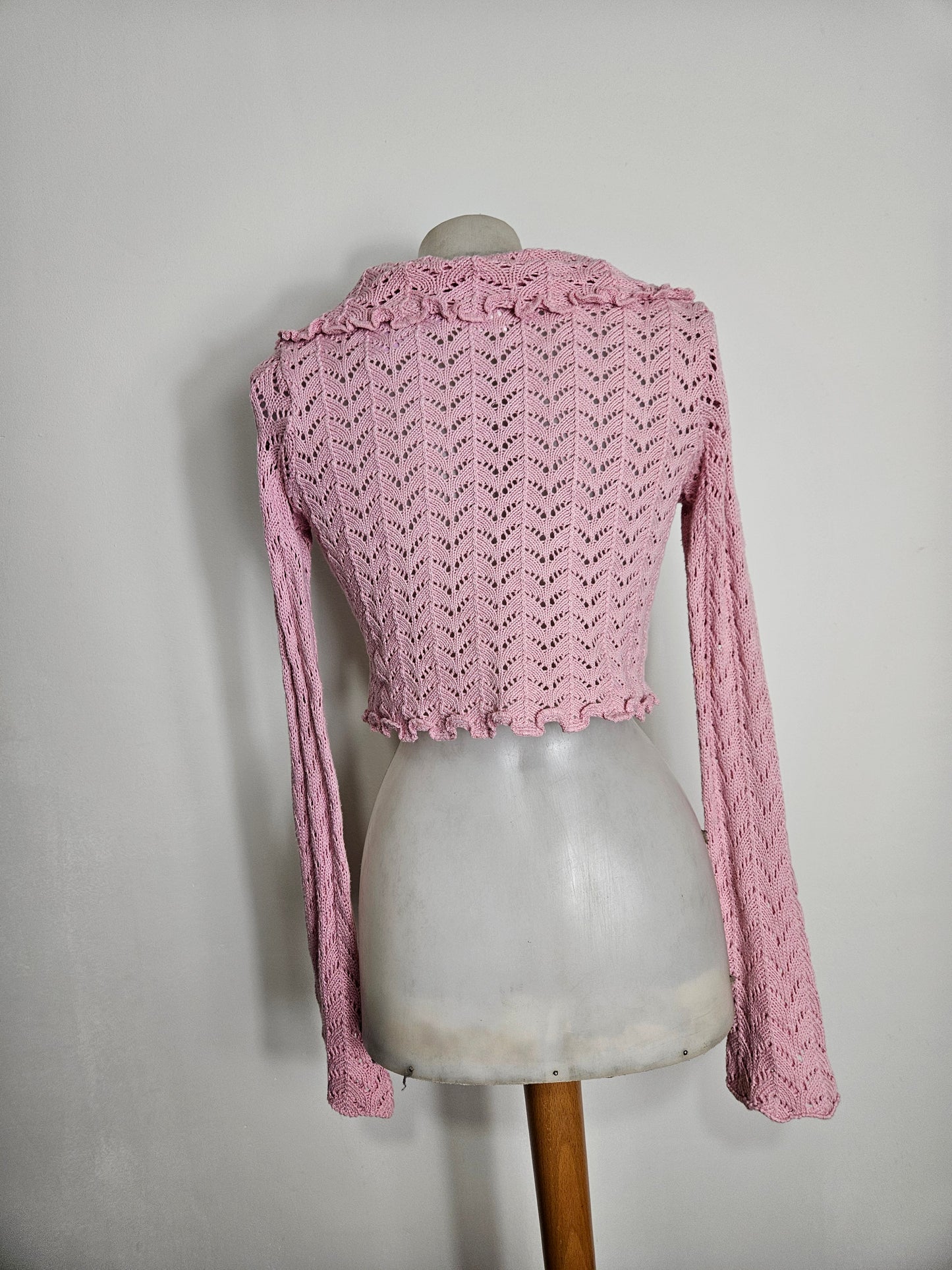 Pink crochet bolero