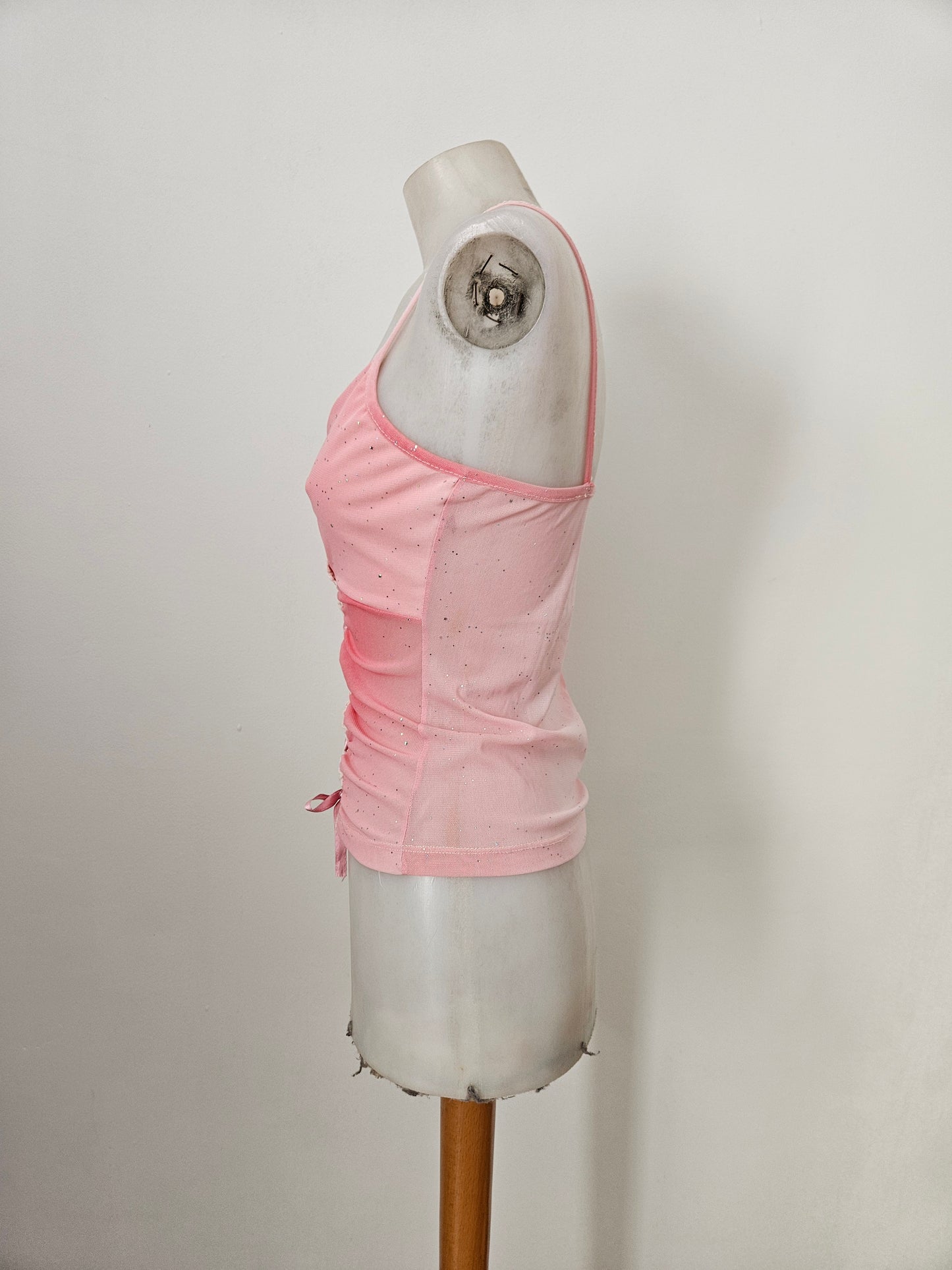 Haut en voile à laçage