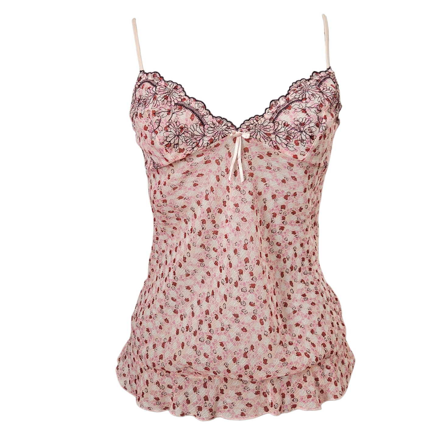 Haut en voile fleuri