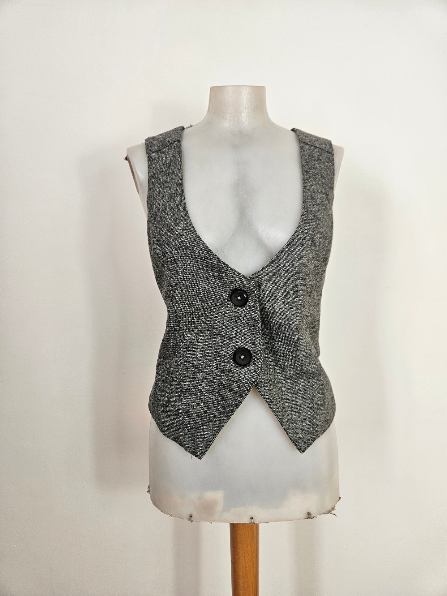 Veste barman gris chiné