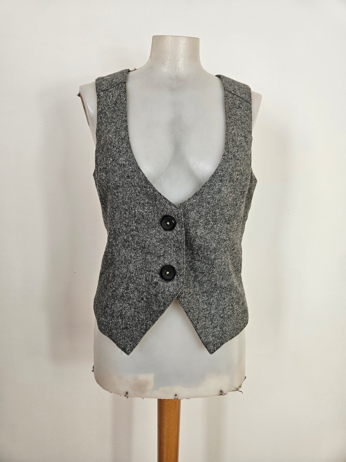 Veste barman gris chiné