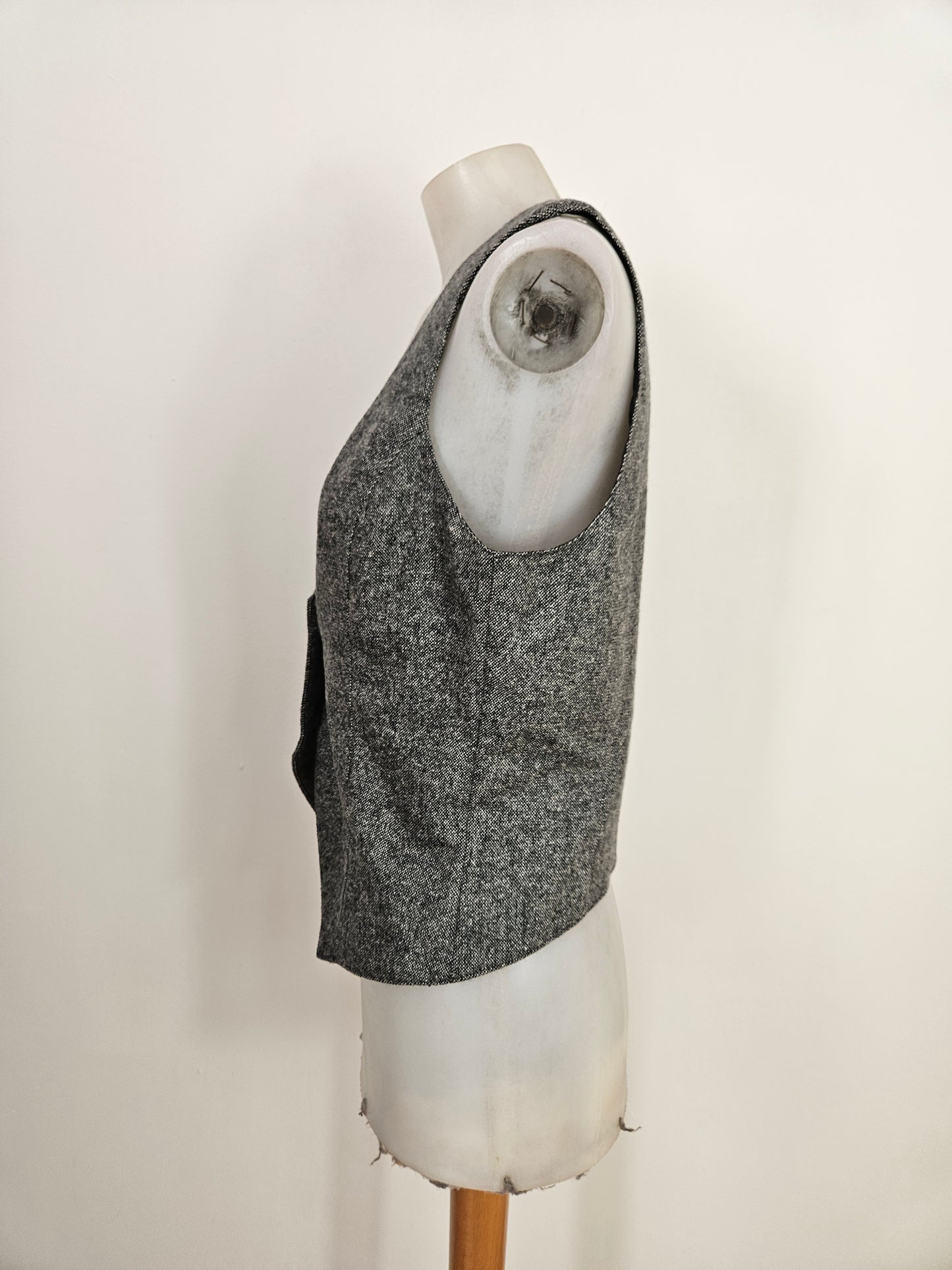 Veste barman gris chiné