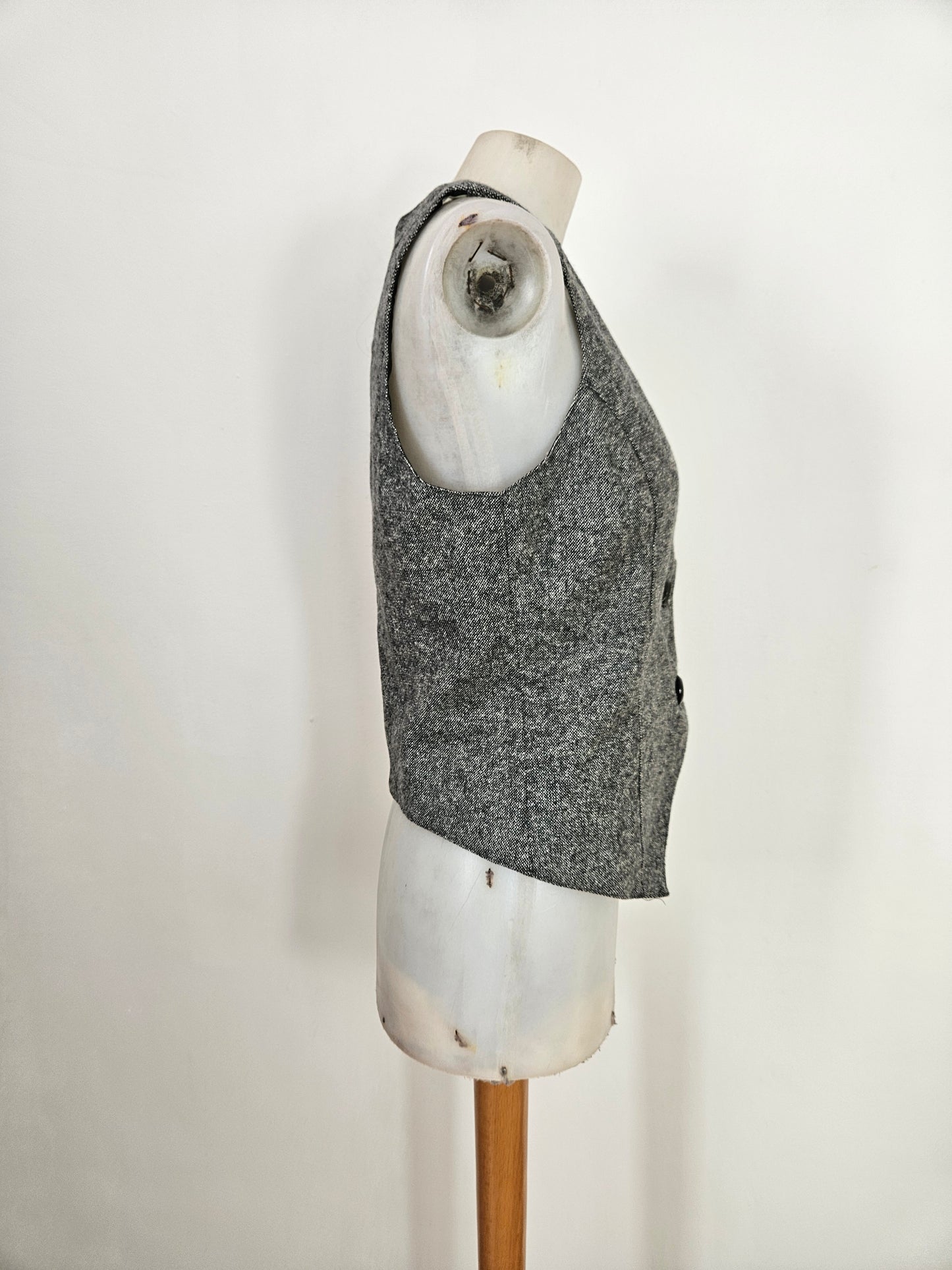 Veste barman gris chiné