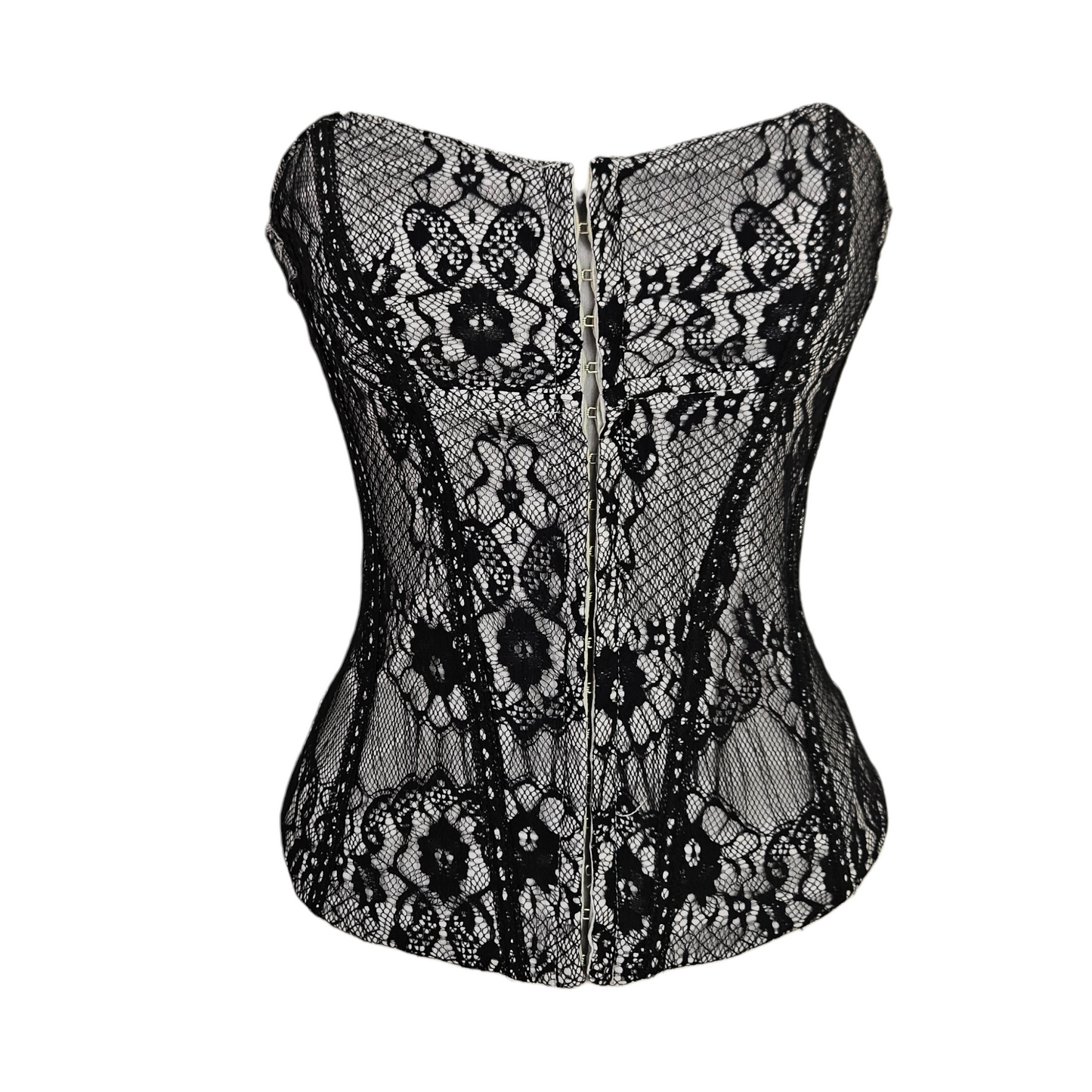 Bustier corset noir et gris