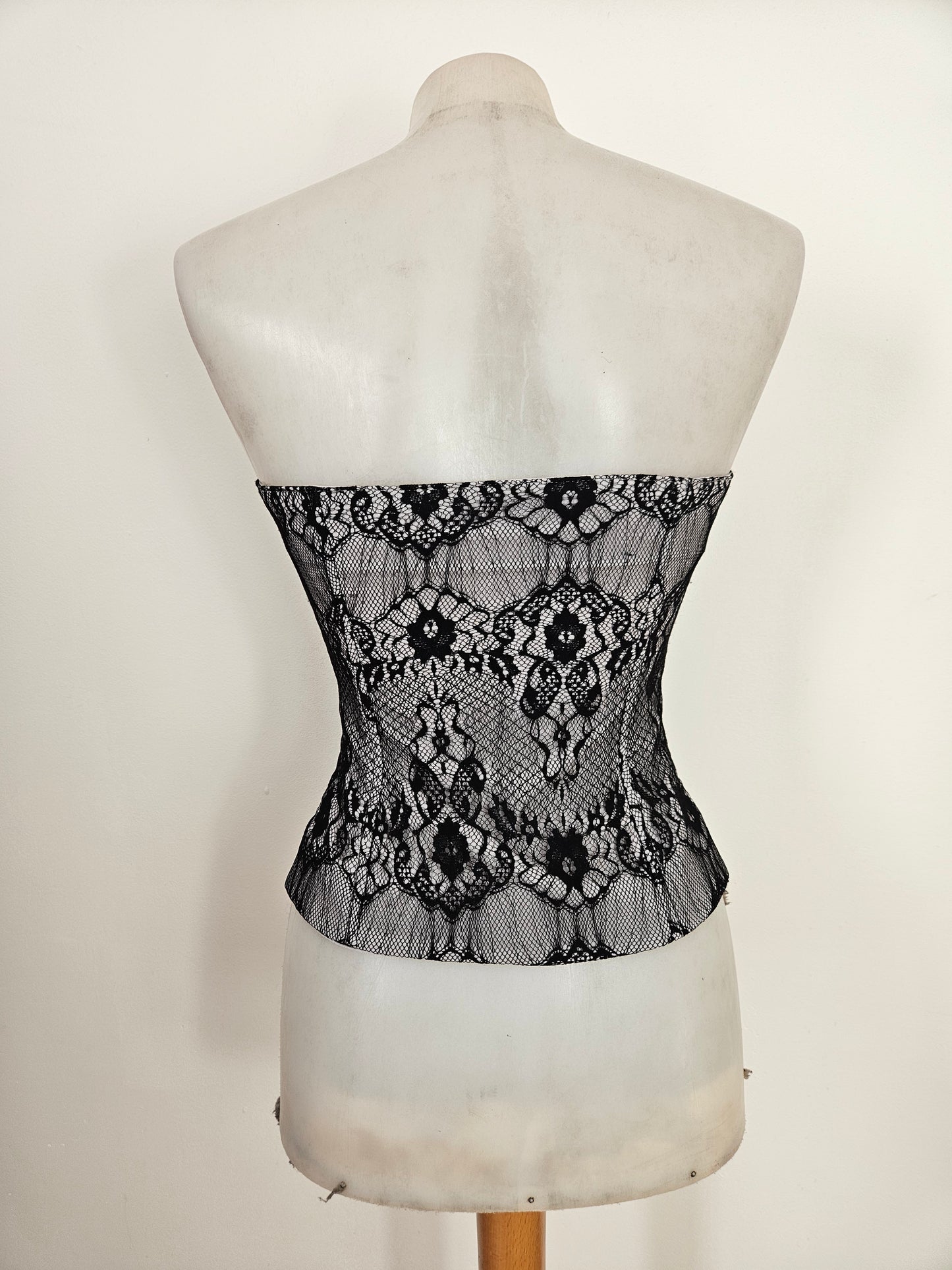 Bustier corset noir et gris