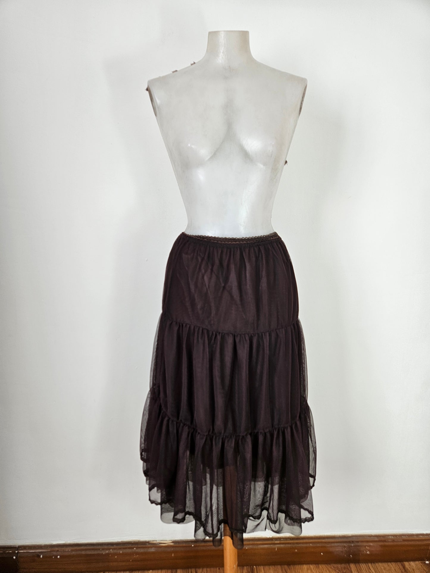 Jupe en voile marron