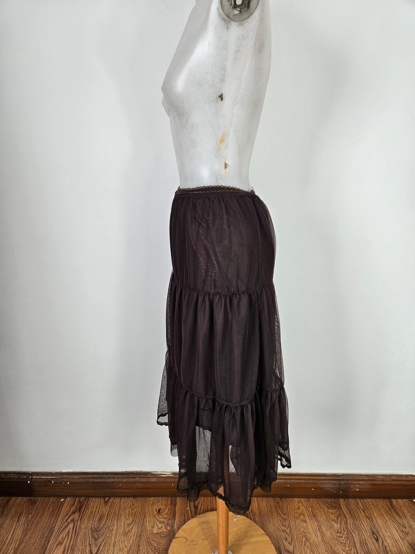 Jupe en voile marron