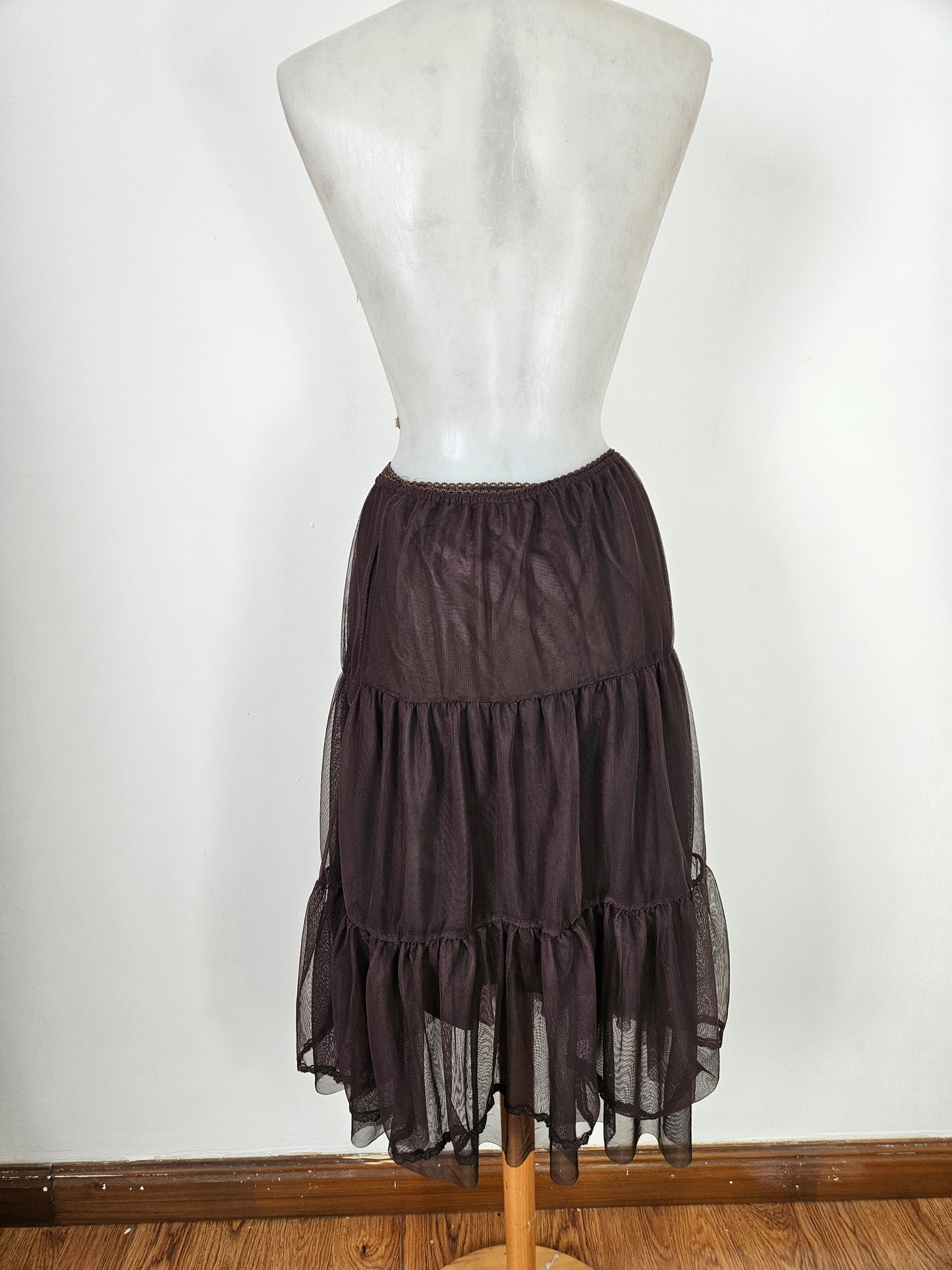 Jupe en voile marron