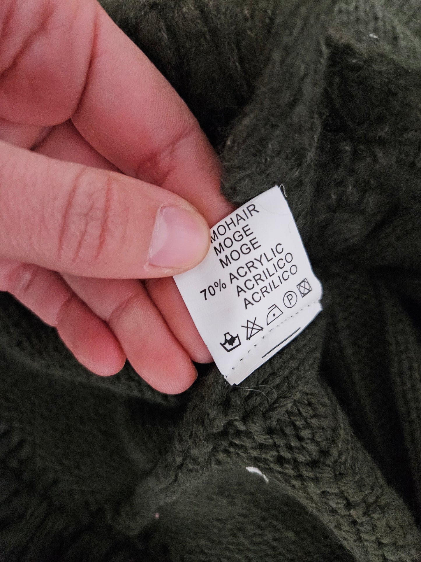 Khaki crochet cardigan