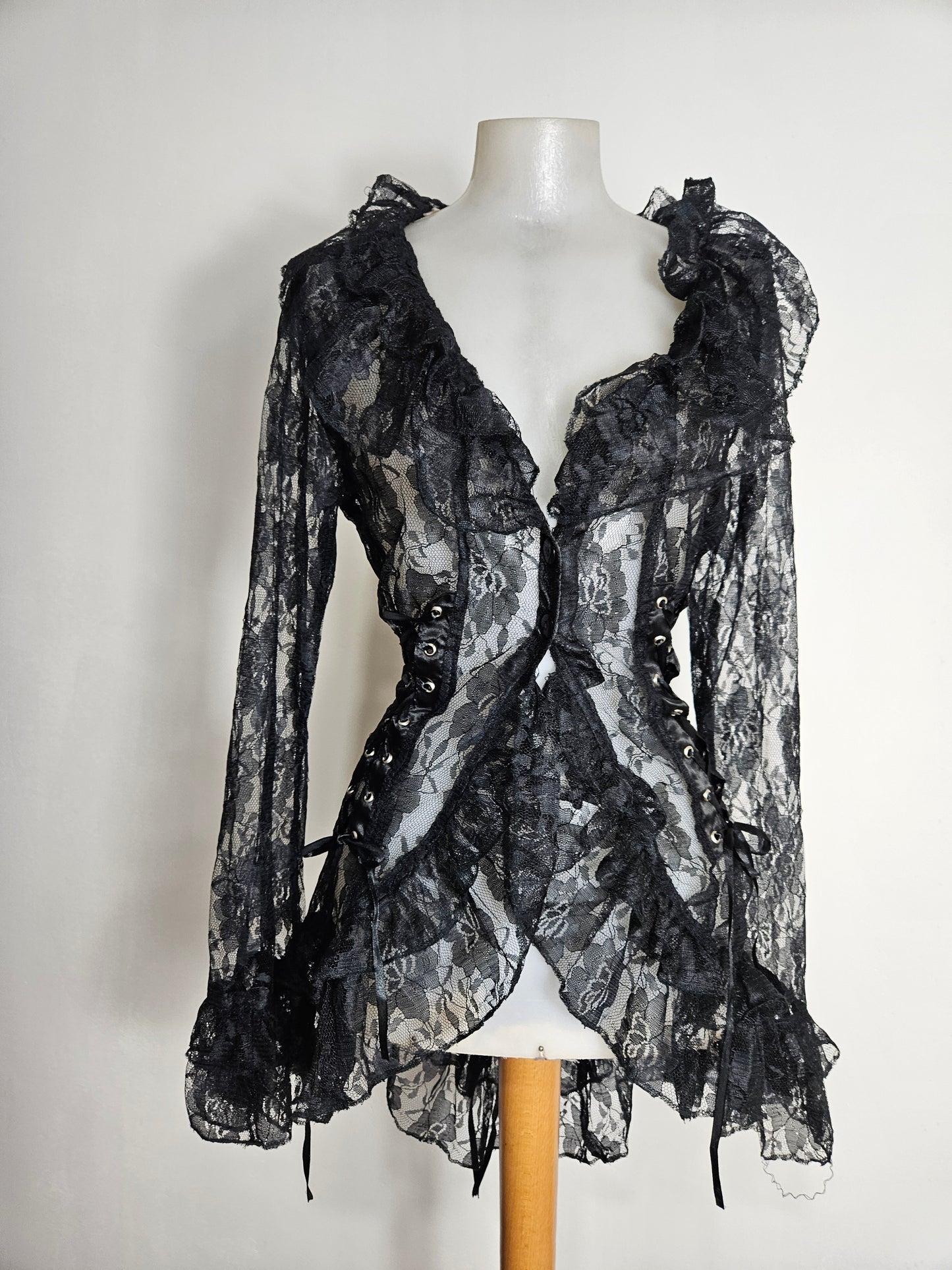 Chemisier en dentelle à laçage