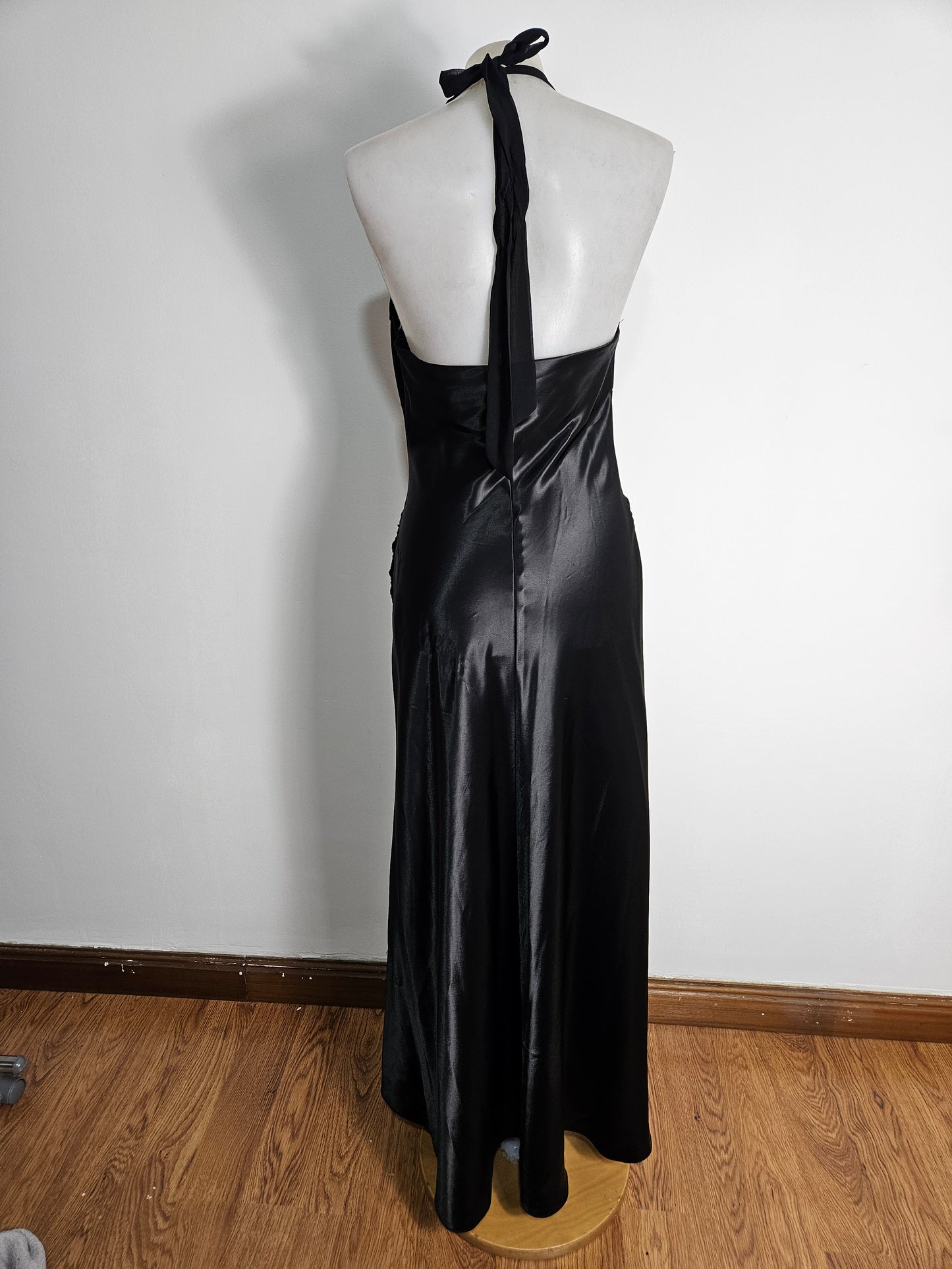 Robe dos nu noir bi matière