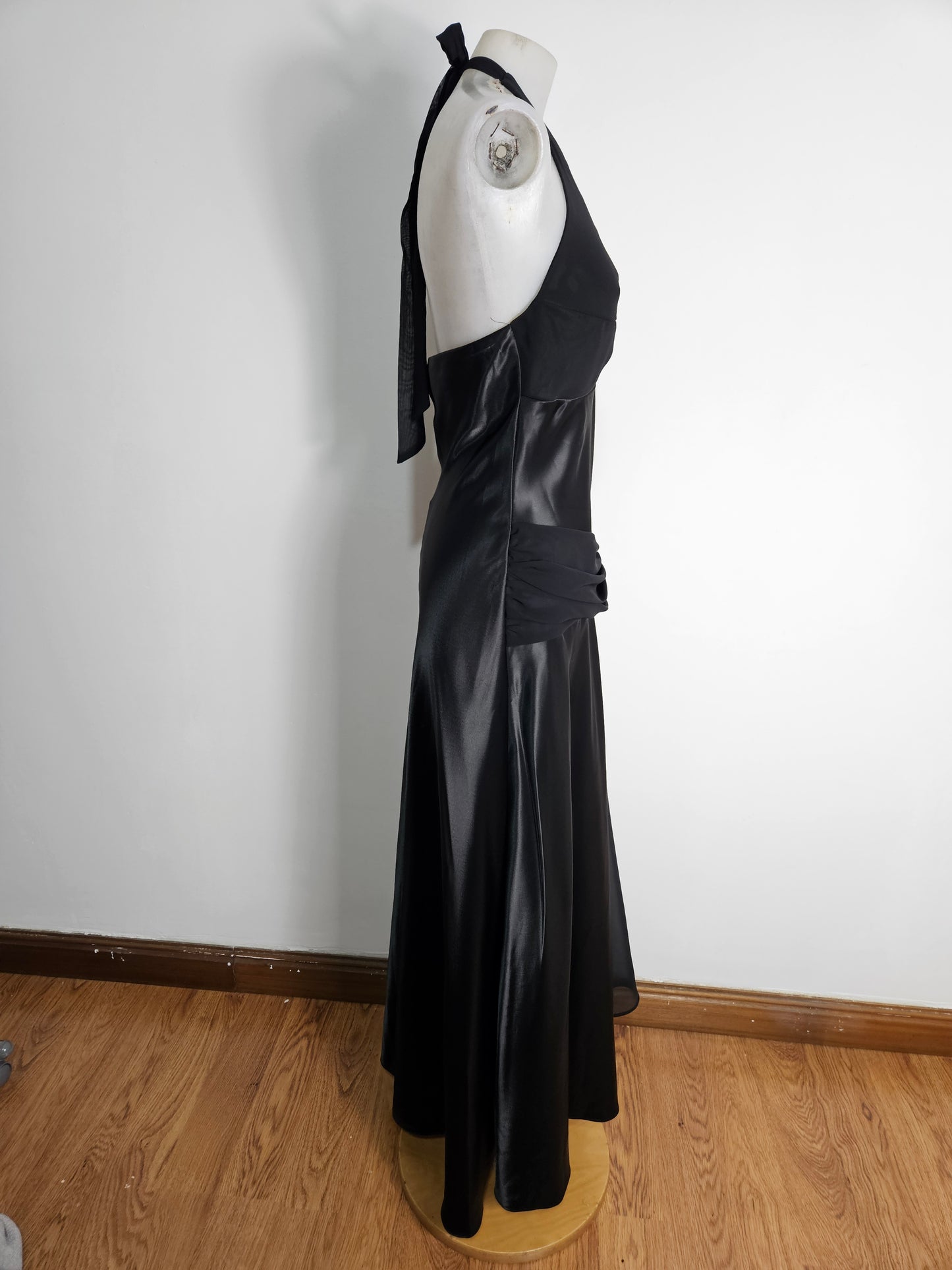 Robe dos nu noir bi matière